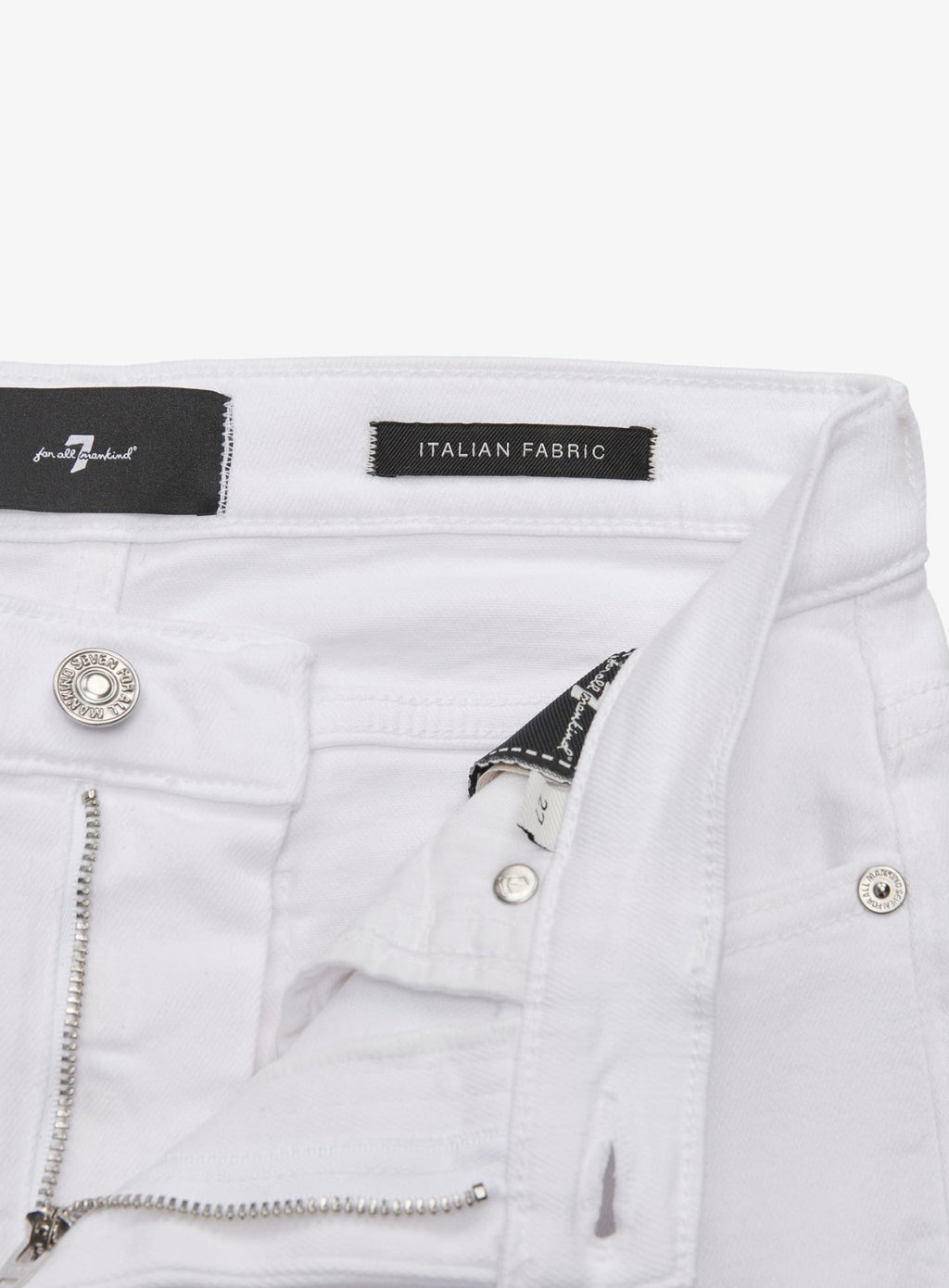 7 FOR ALL MANKIND WOMEN Raw Cut Cropped Dojo Soleil Jeans White
