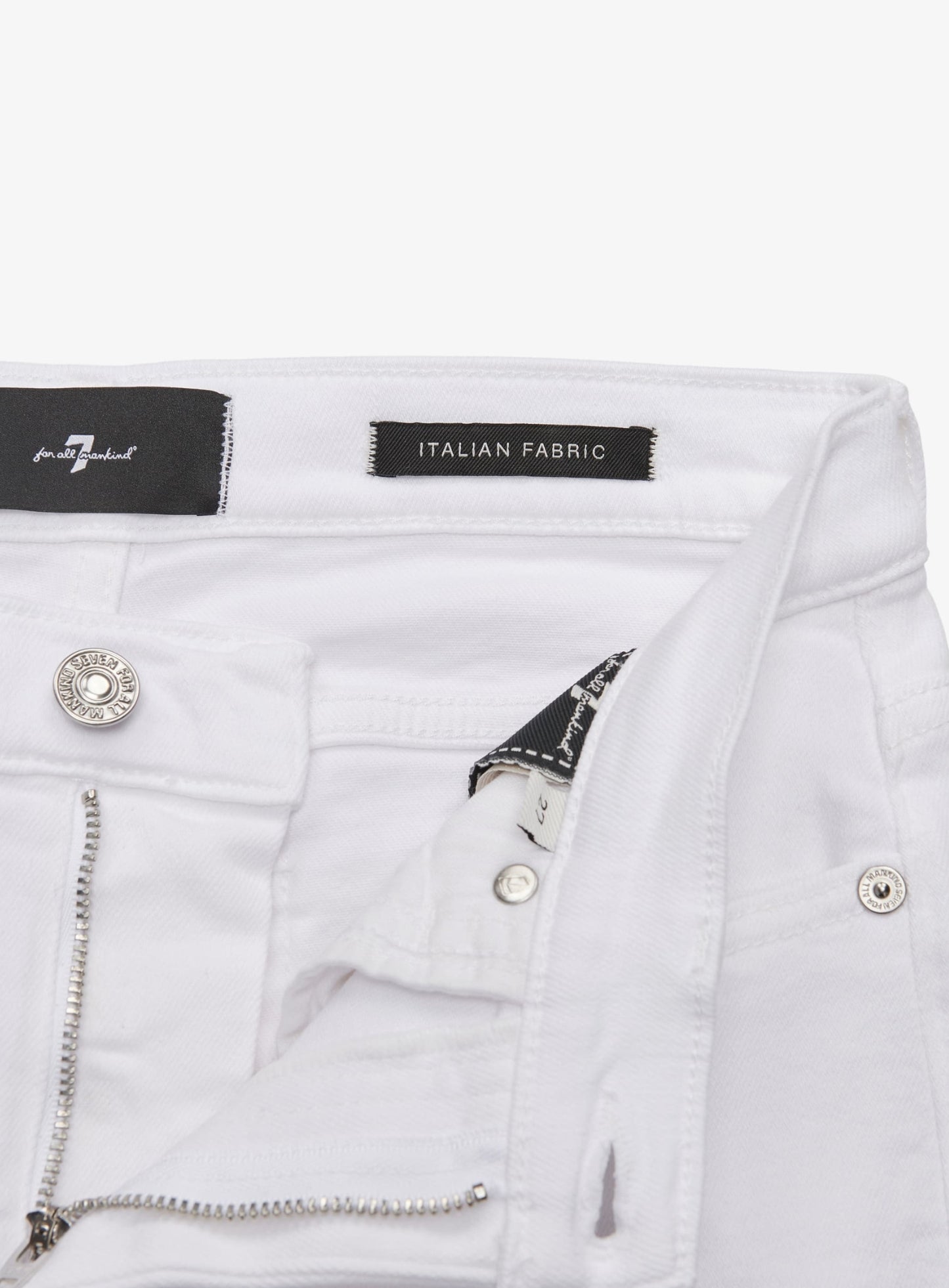 7 FOR ALL MANKIND WOMEN Raw Cut Cropped Dojo Soleil Jeans White