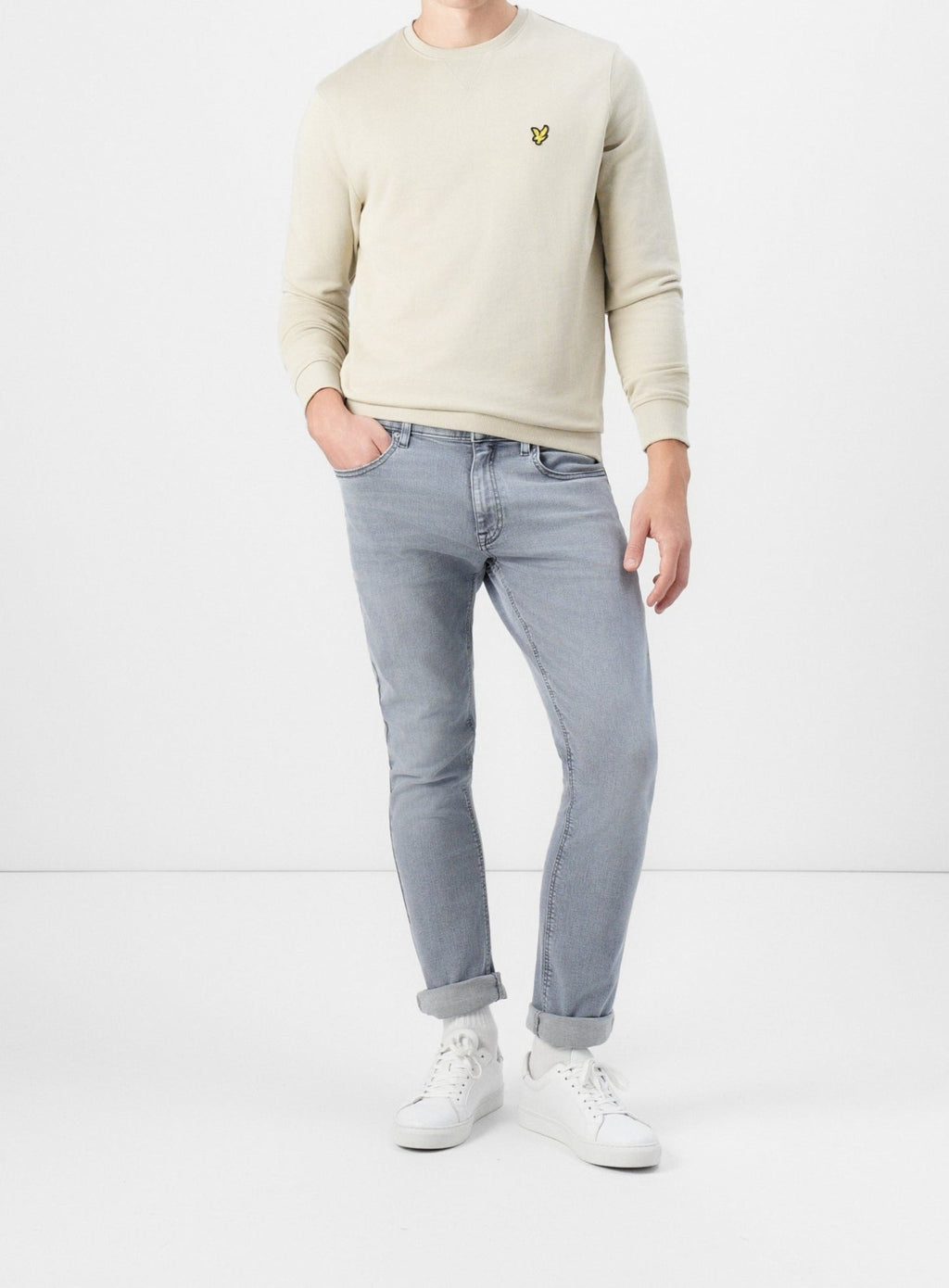 LYLE & SCOTT Crew Neck Sweatshirt Grey Taupe