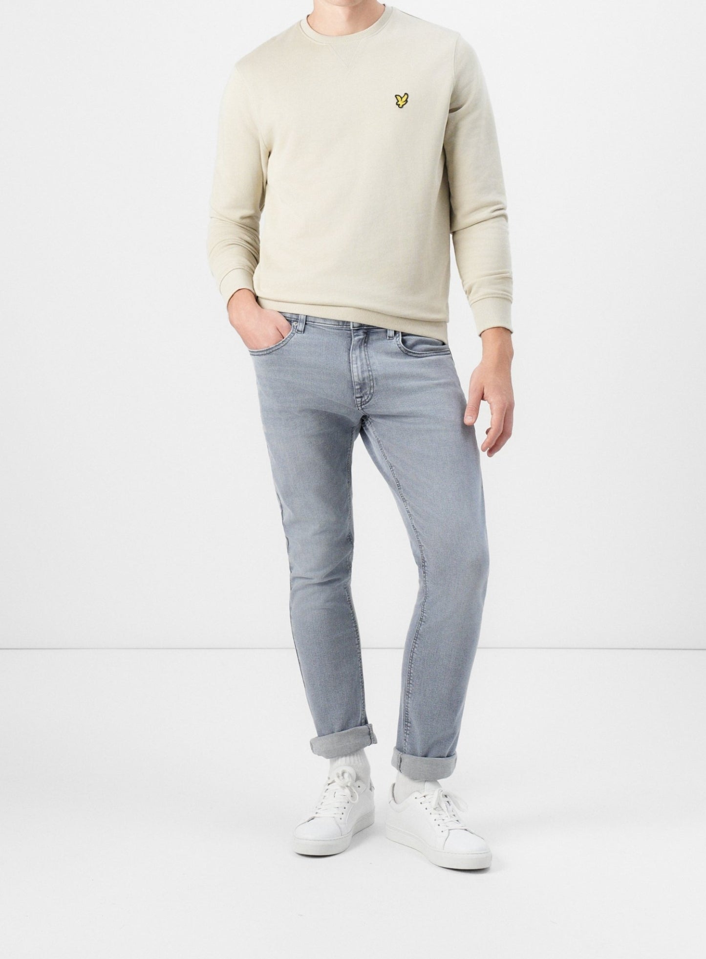 LYLE & SCOTT Crew Neck Sweatshirt Grey Taupe