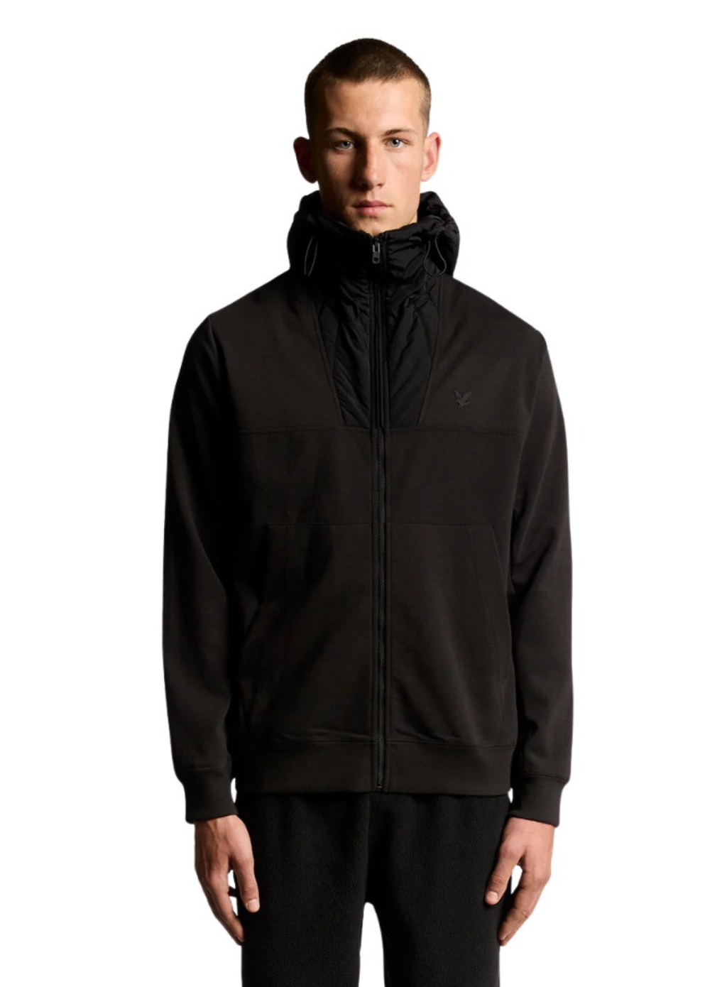 LYLE & SCOTT Panelled Hybrid Jacket Black Ice