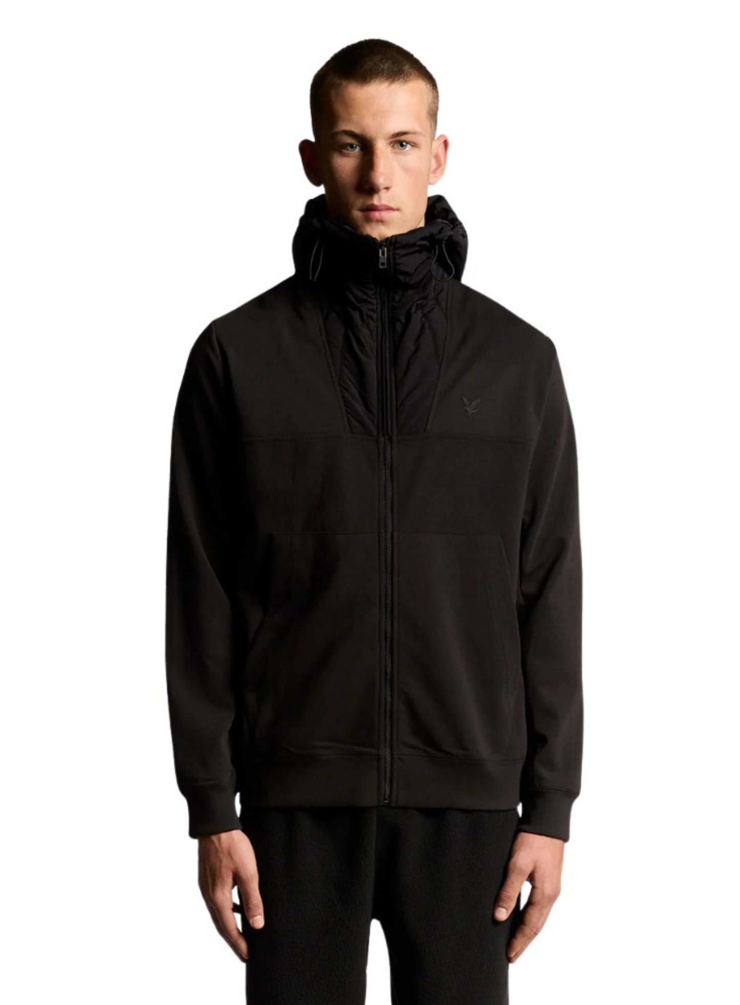 LYLE & SCOTT Panelled Hybrid Jacket Black Ice