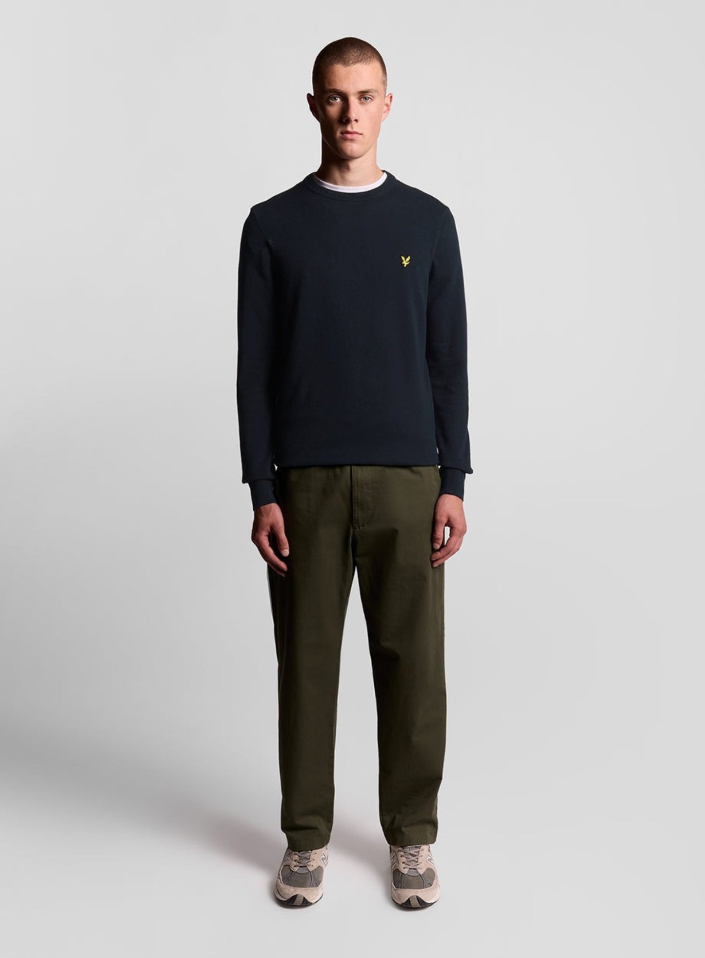 LYLE & SCOTT Cotton Crew Neck Jumper Dark Navy