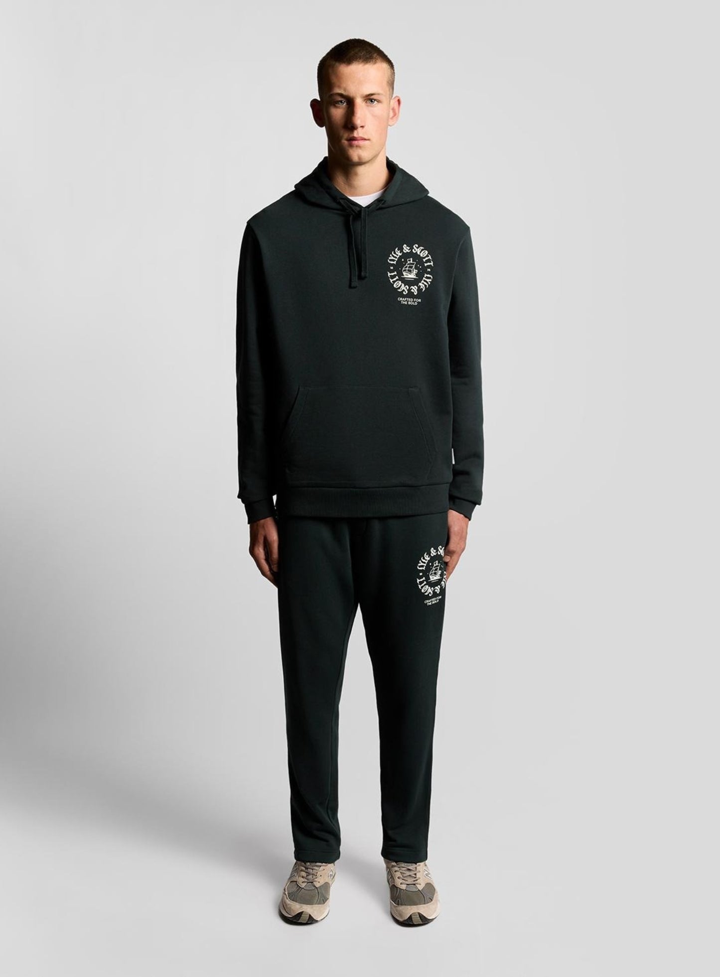 LYLE & SCOTT Ship Insignia Graphic Hoodie Dark Navy