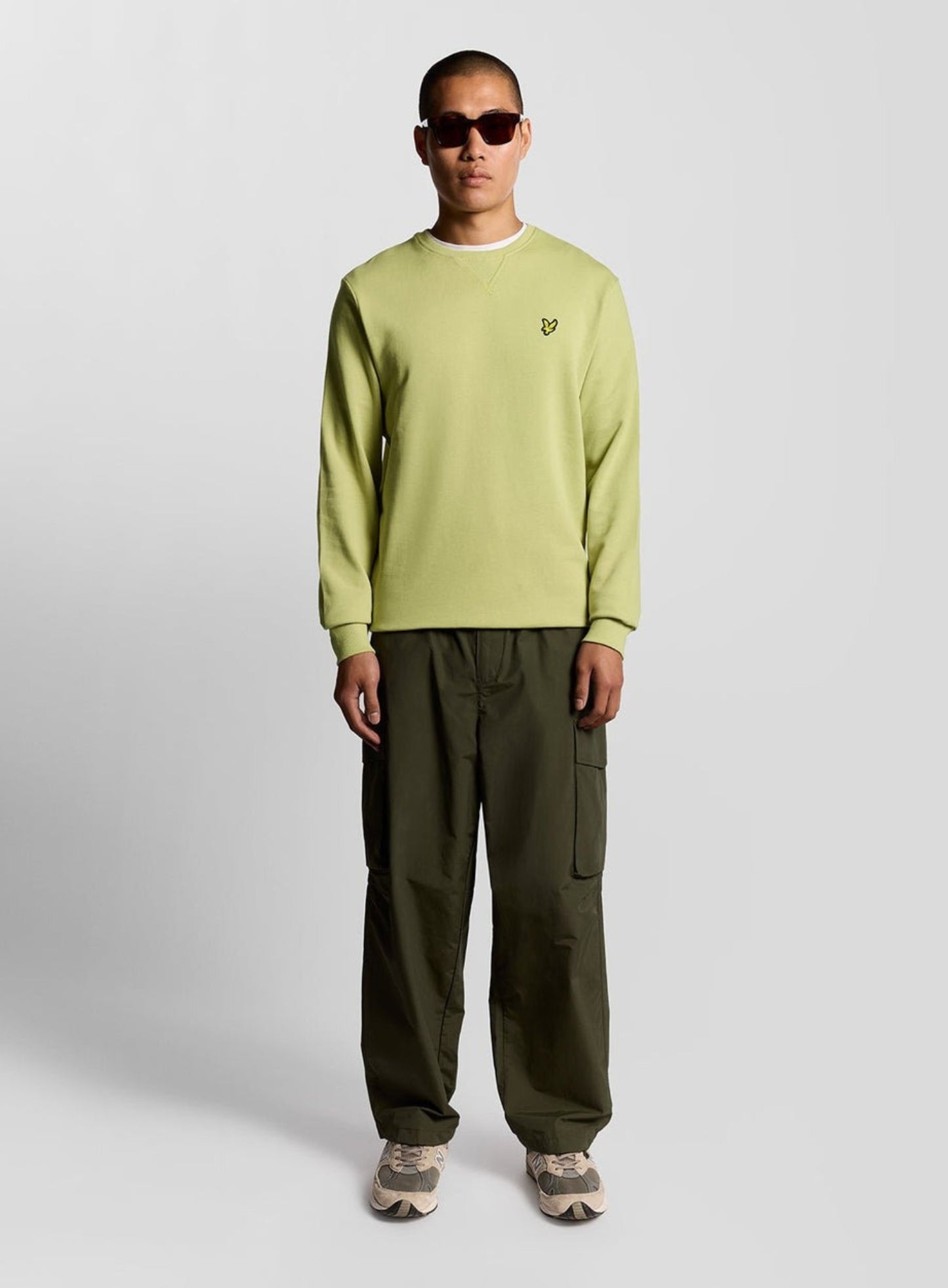 LYLE & SCOTT Cotton Crew Neck Sweatshirt Pale Willow