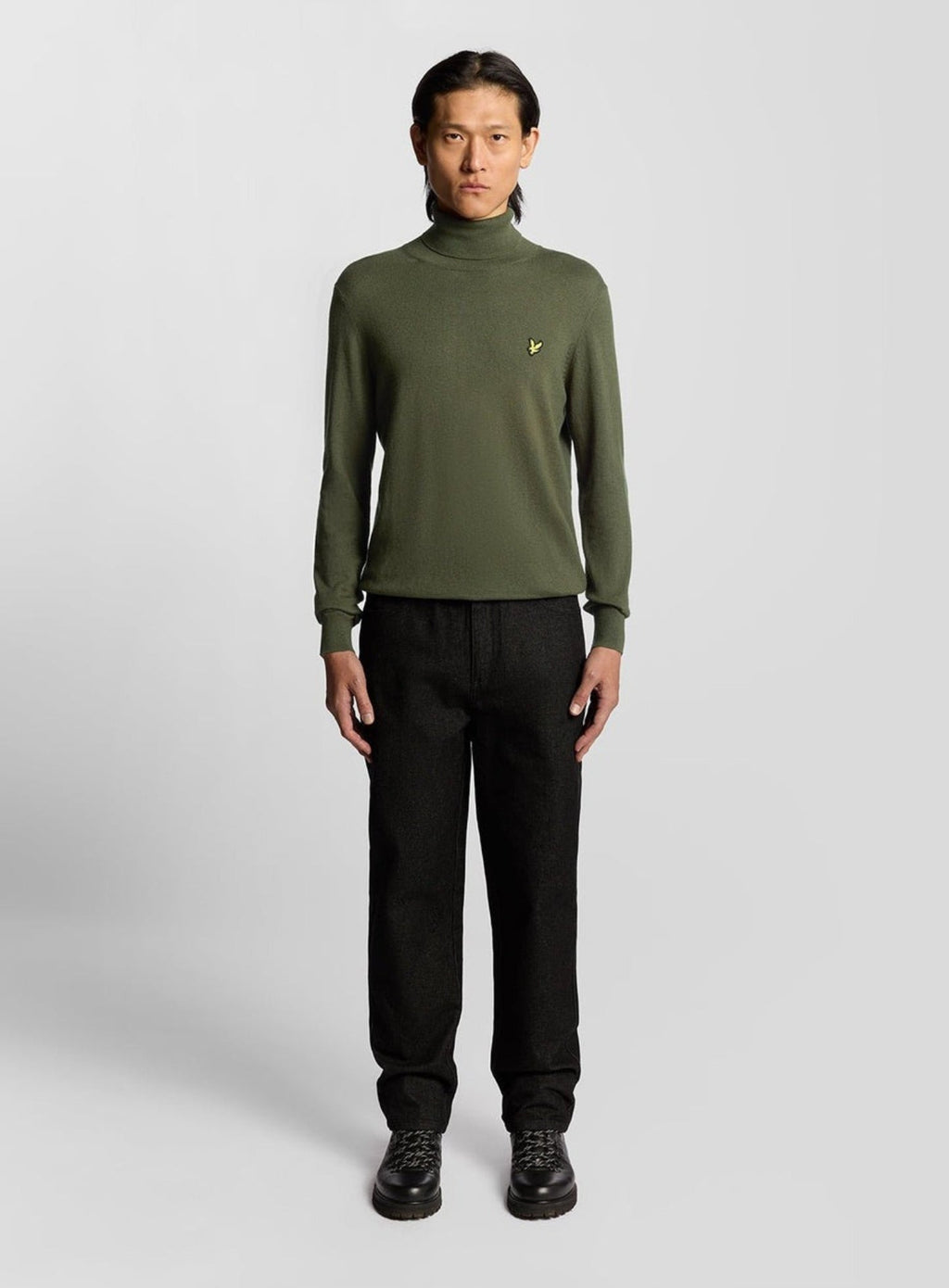 LYLE & SCOTT Cotton Merino Turtleneck Jumper Deep Depths
