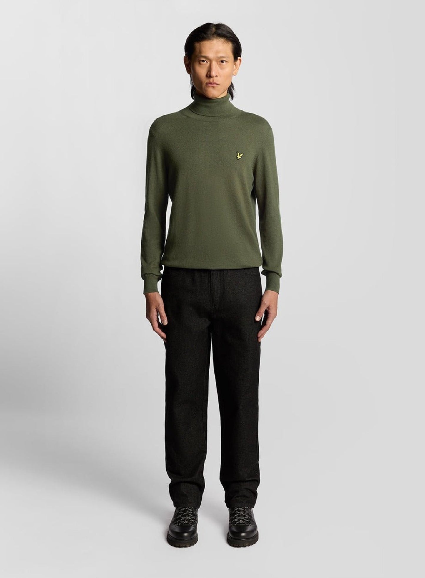 LYLE & SCOTT Cotton Merino Turtleneck Jumper Deep Depths