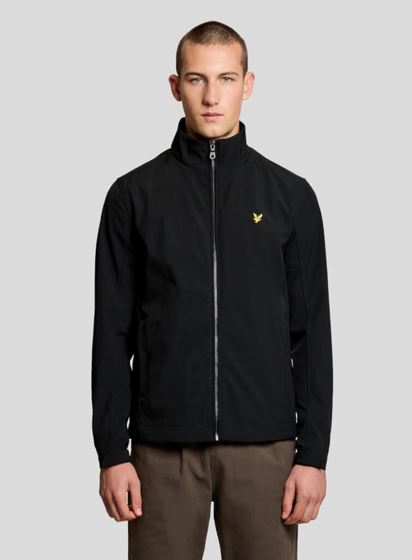 LYLE & SCOTT Mesh Back Softshell Funnel Neck Jacket Jet Black