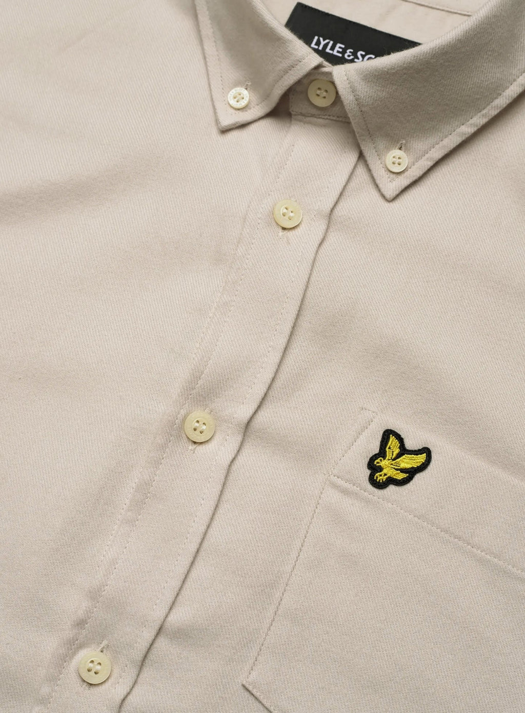 LYLE & SCOTT Plain Flannel Shirt Putty