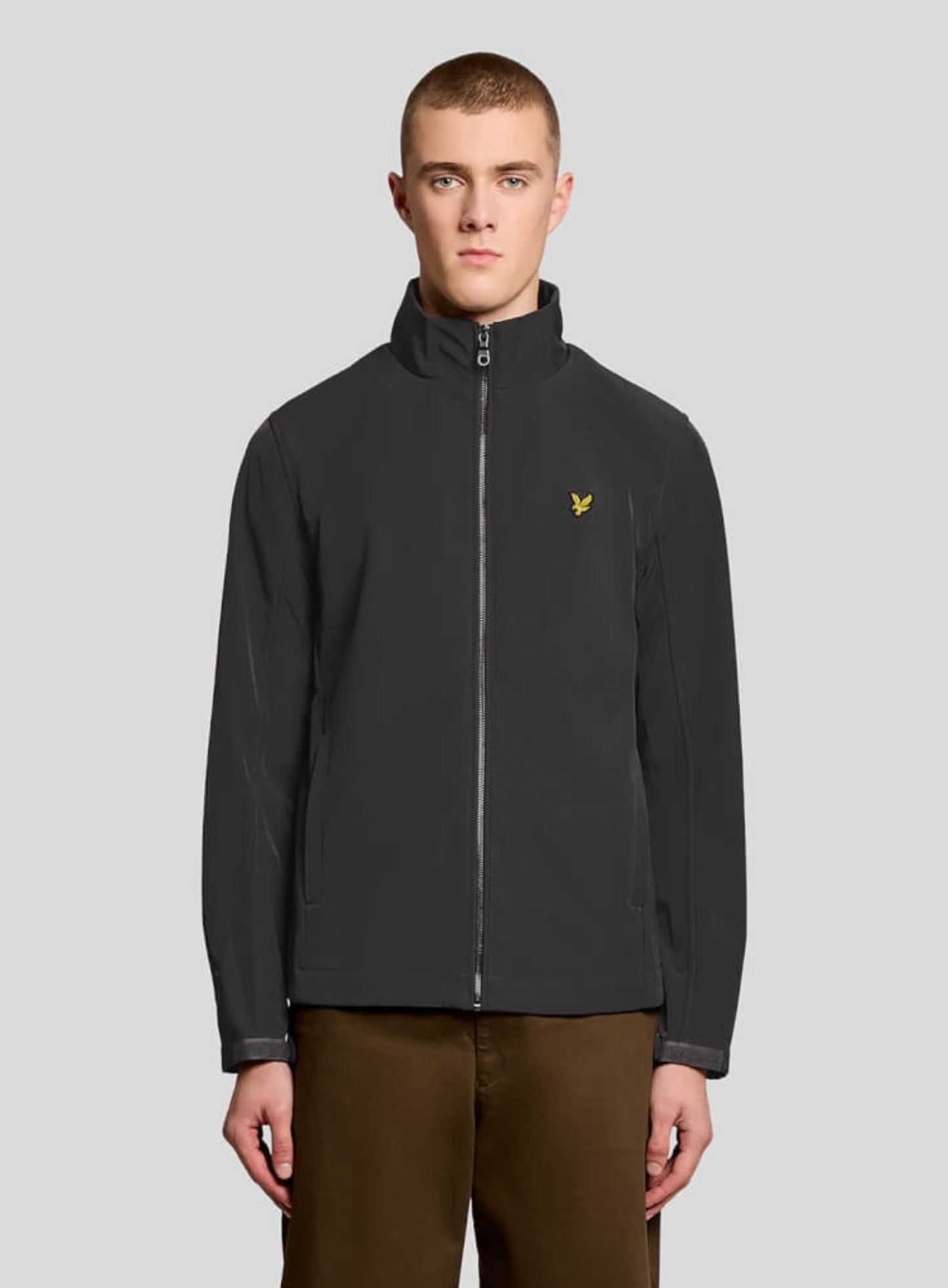 LYLE & SCOTT Mesh Back Softshell Funnel Neck Jacket Gunmetal