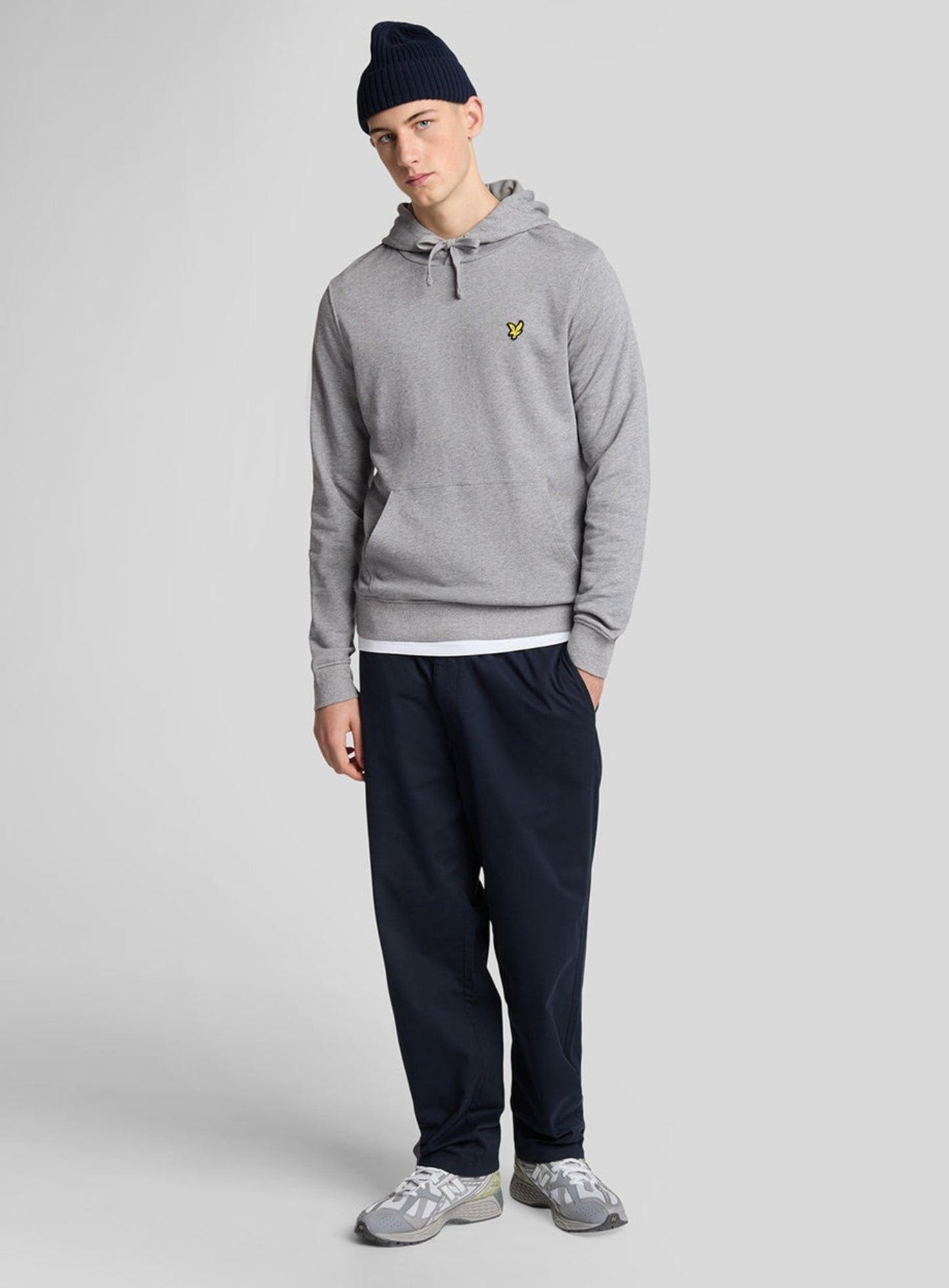 LYLE & SCOTT Pullover Hoodie Mid Grey Marl