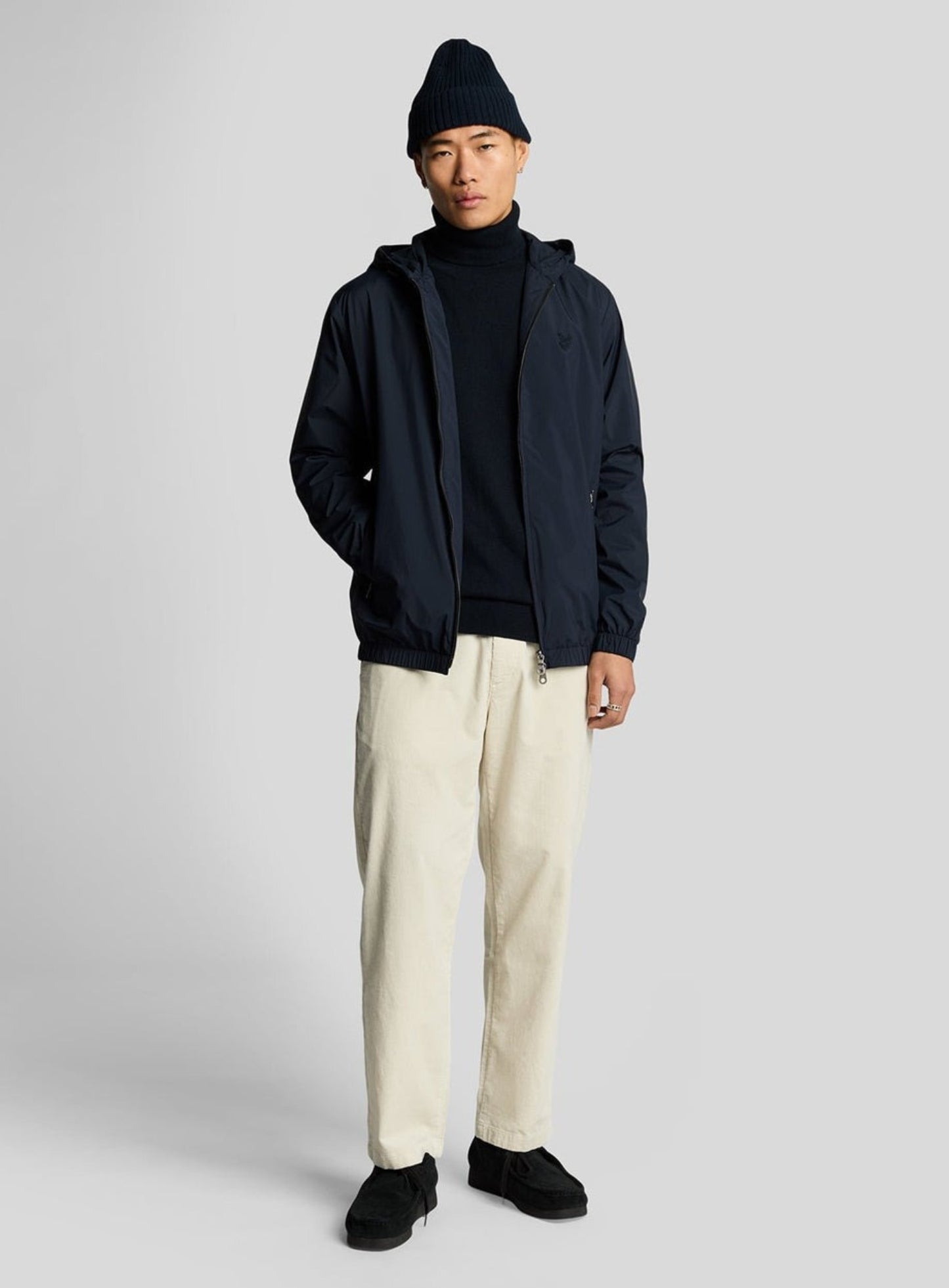 LYLE & SCOTT Cotton Merino Turtleneck Jumper Dark Navy