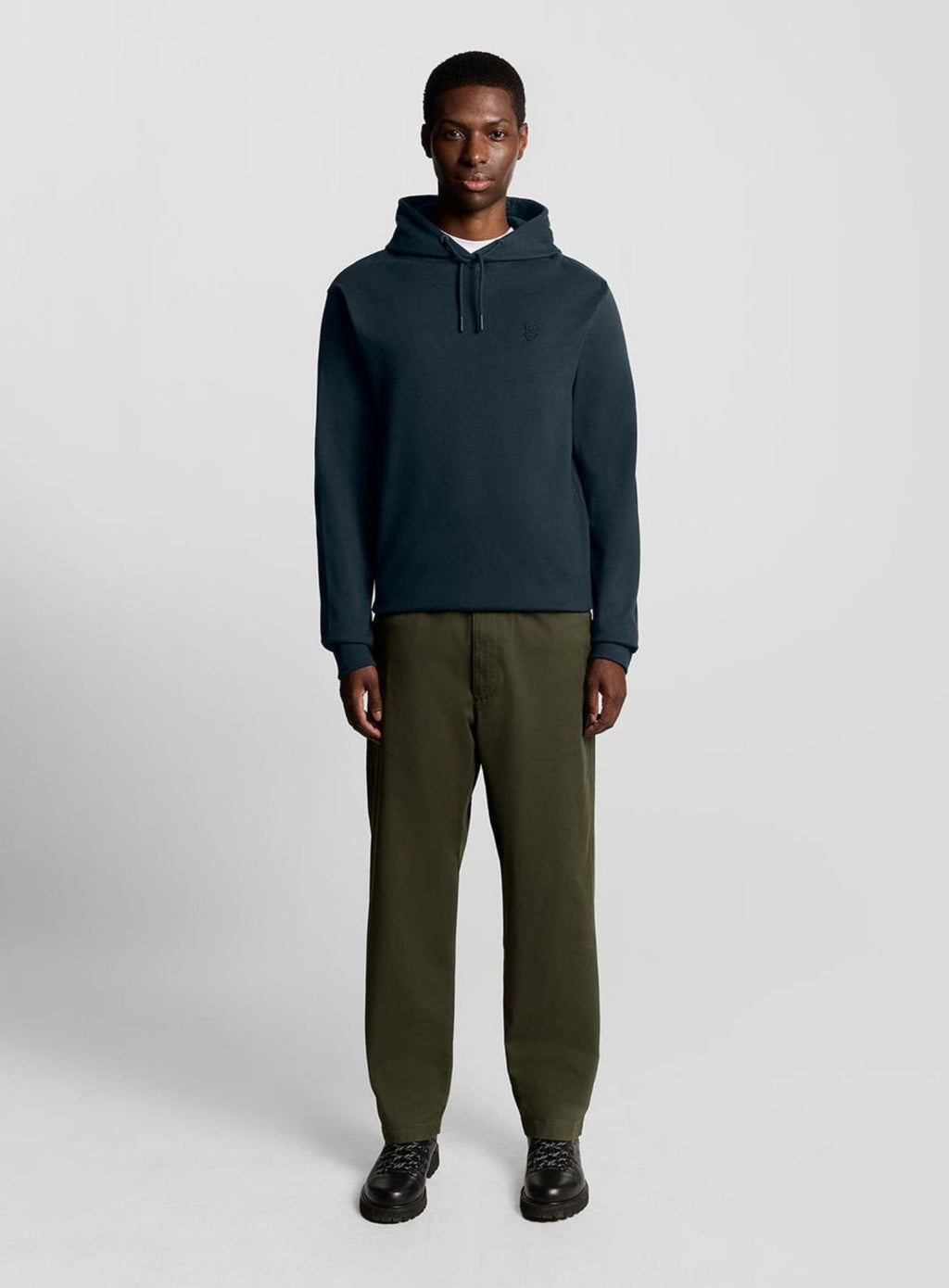 LYLE & SCOTT Interlock Pullover Hoodie Carbon