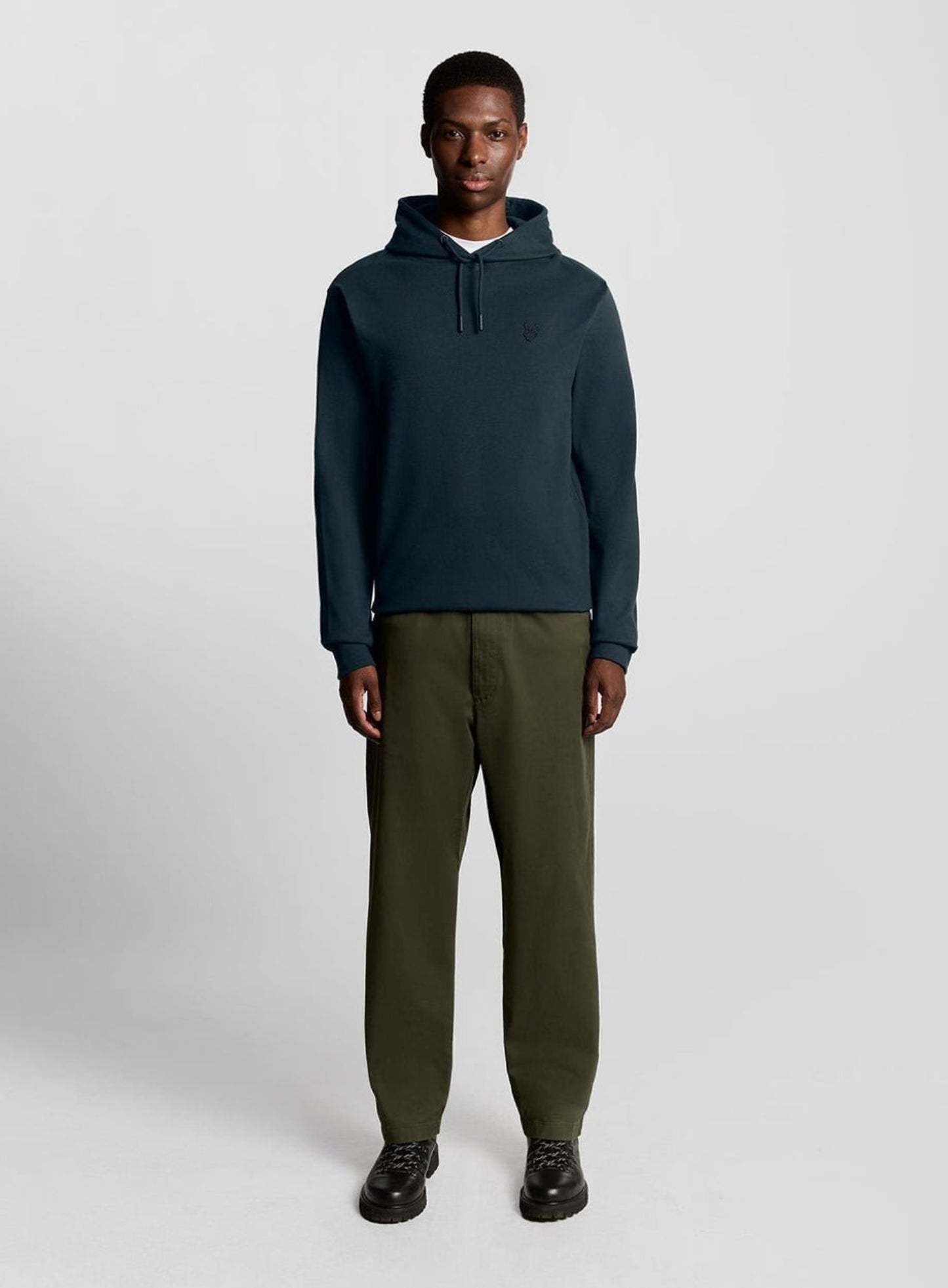 LYLE & SCOTT Interlock Pullover Hoodie Carbon