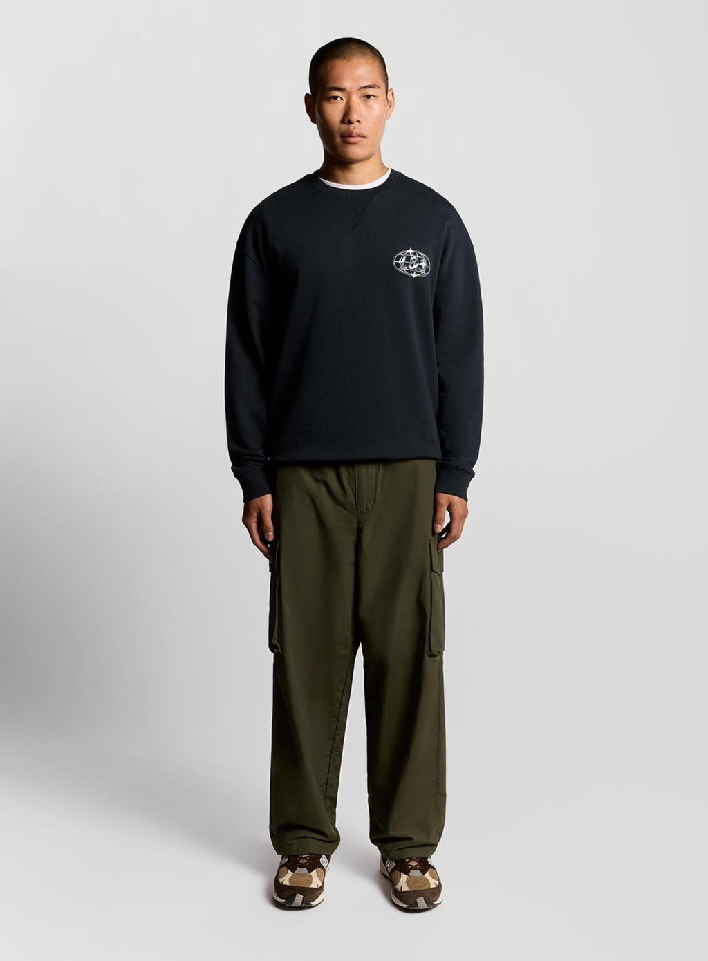 LYLE & SCOTT Chrome Graphic Crew Neck Dark Navy
