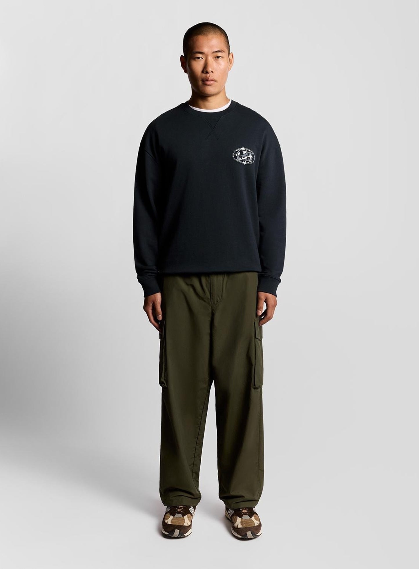 LYLE & SCOTT Chrome Graphic Crew Neck Dark Navy