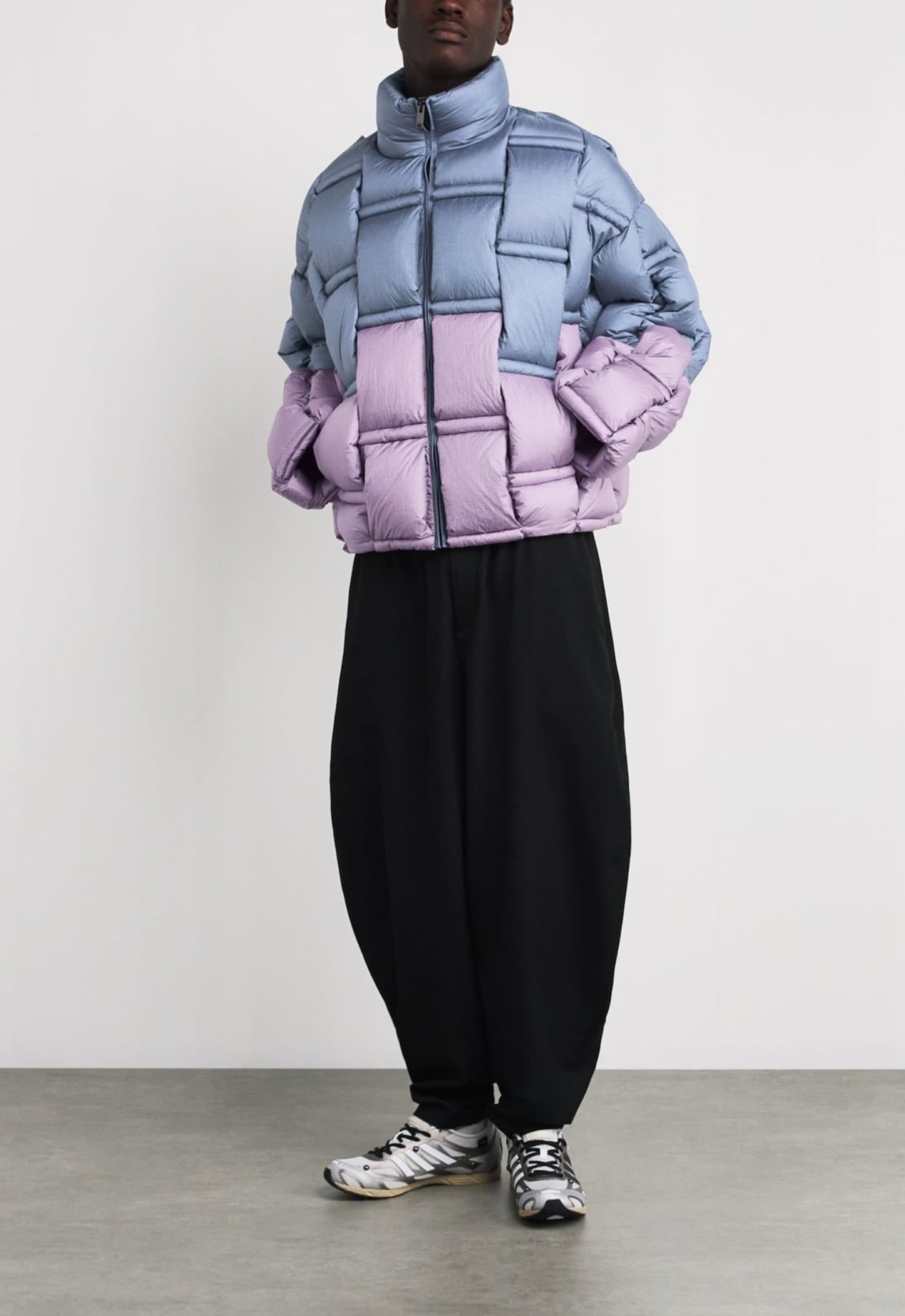 RAXXY Two-toned Puffer Jacket Metallic Blue Powder Pink