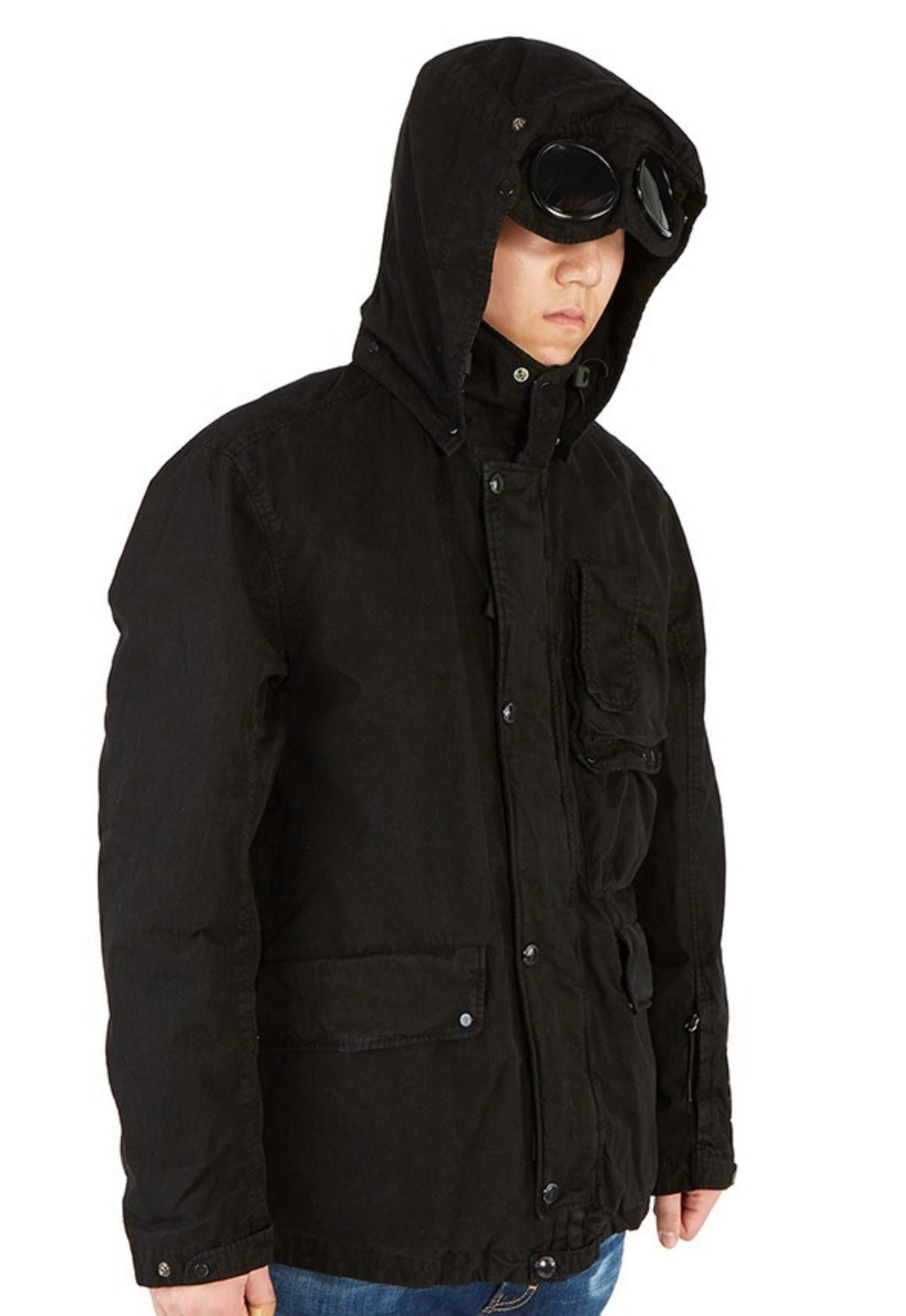 C.P COMPANY Goggle Men's Padded Jumper & Jacket Loose Fit Black