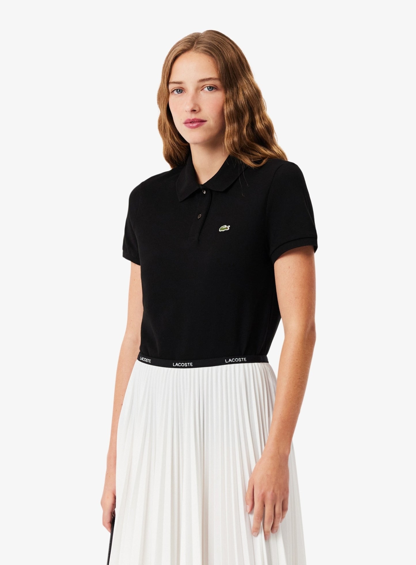 LACOSTE WOMEN Regular Fit Supple Petit Piqué Polo Shirt Black