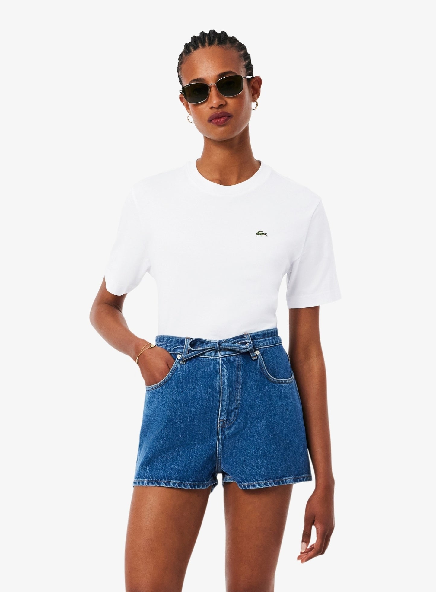 LACOSTE WOMEN Relaxed Fit Soft Cotton T-shirt White