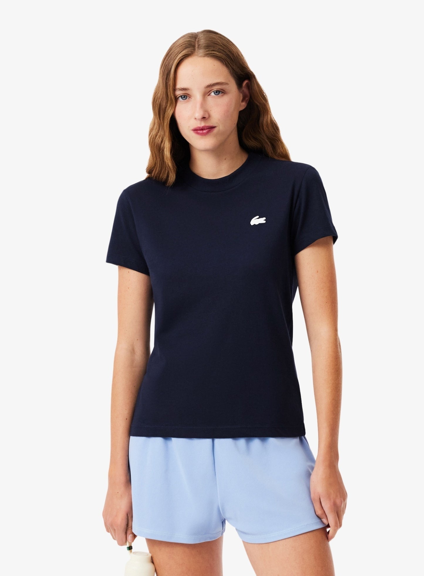 LACOSTE WOMEN Ultra Dry Technical Cotton Sport T-shirt Midnight Blue