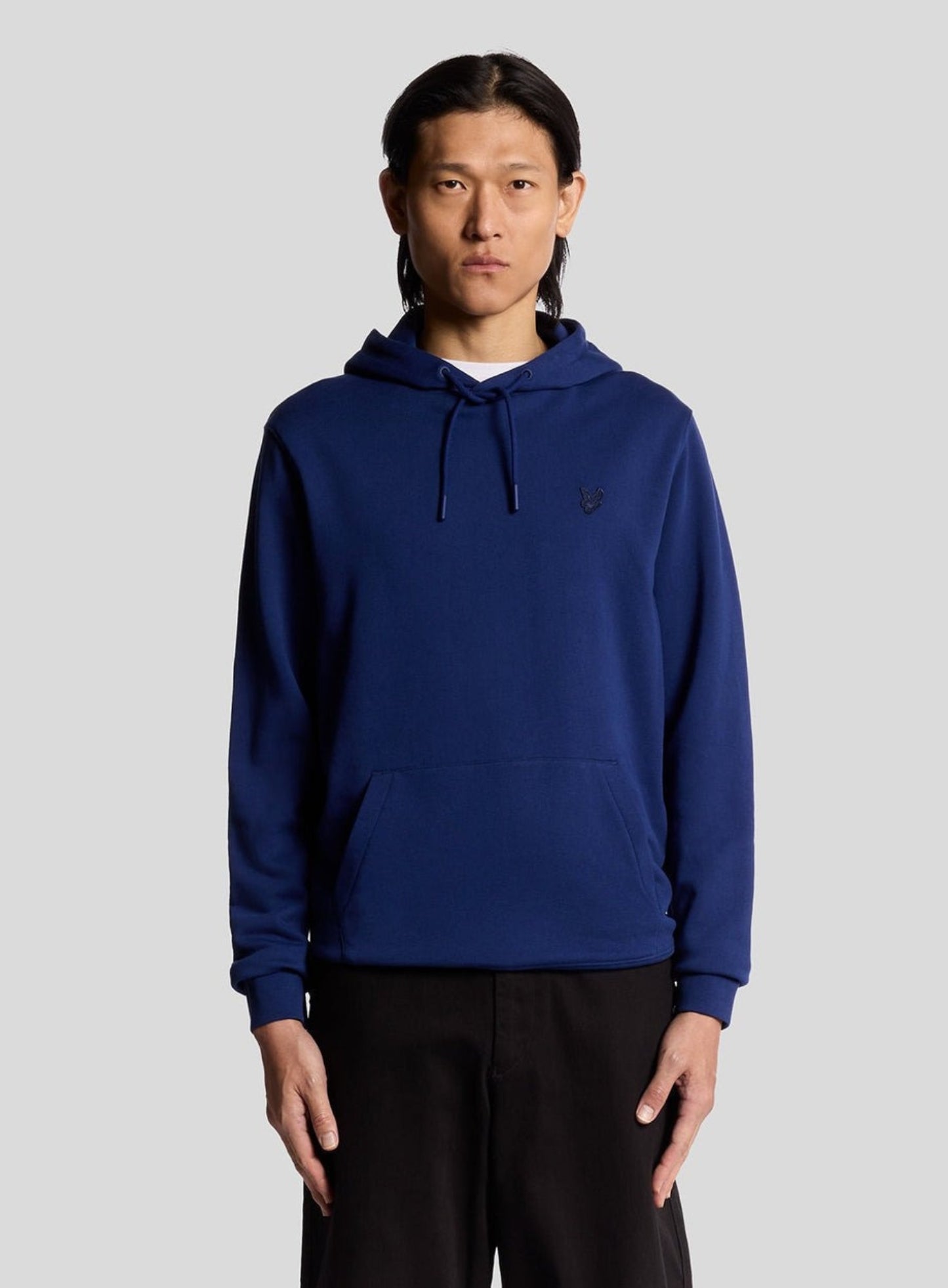 LYLE & SCOTT Superfine Cotton Loopback Hoodie Blueprint