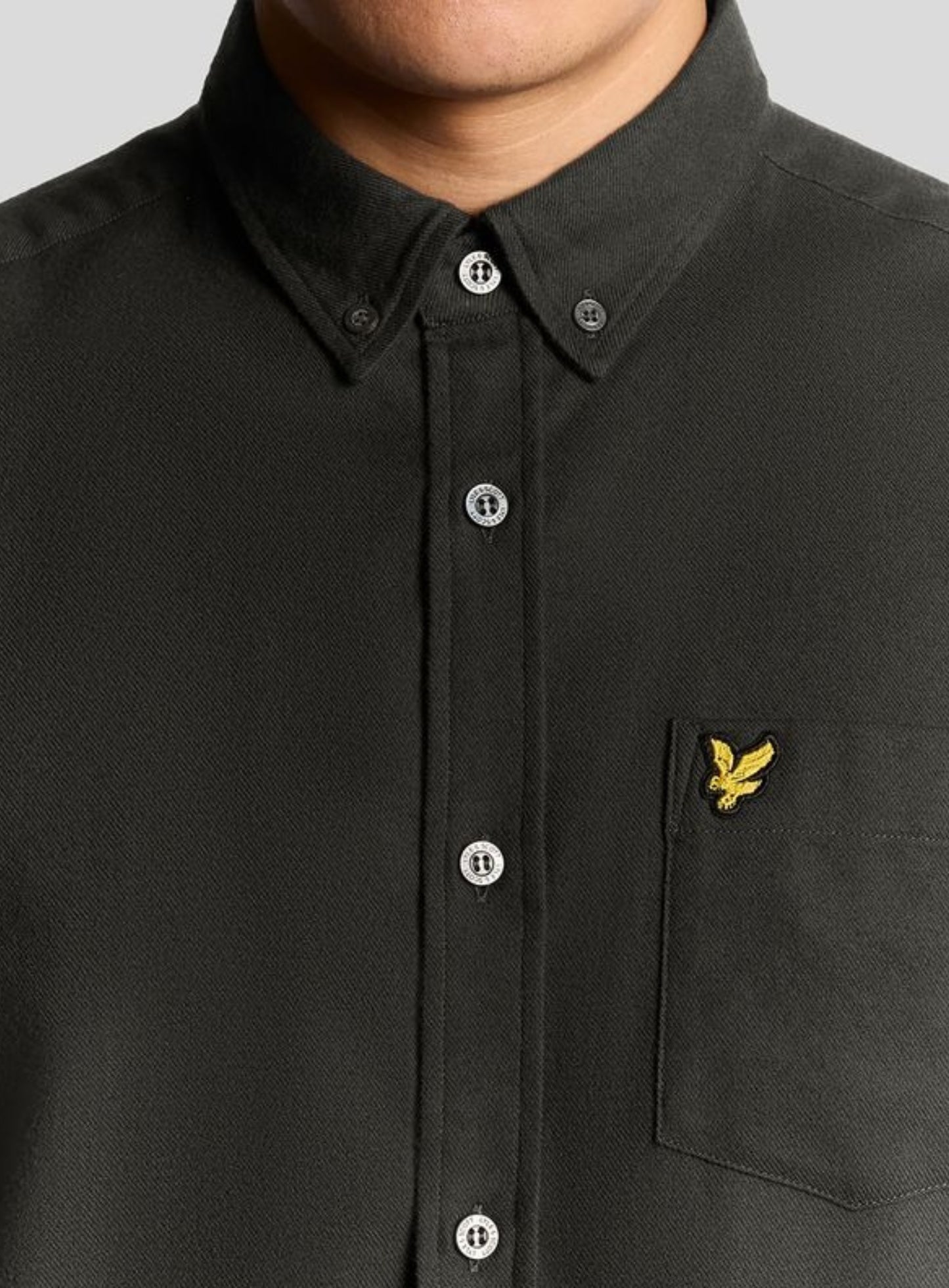 LYLE & SCOTT Plain Flannel Shirt Shadow