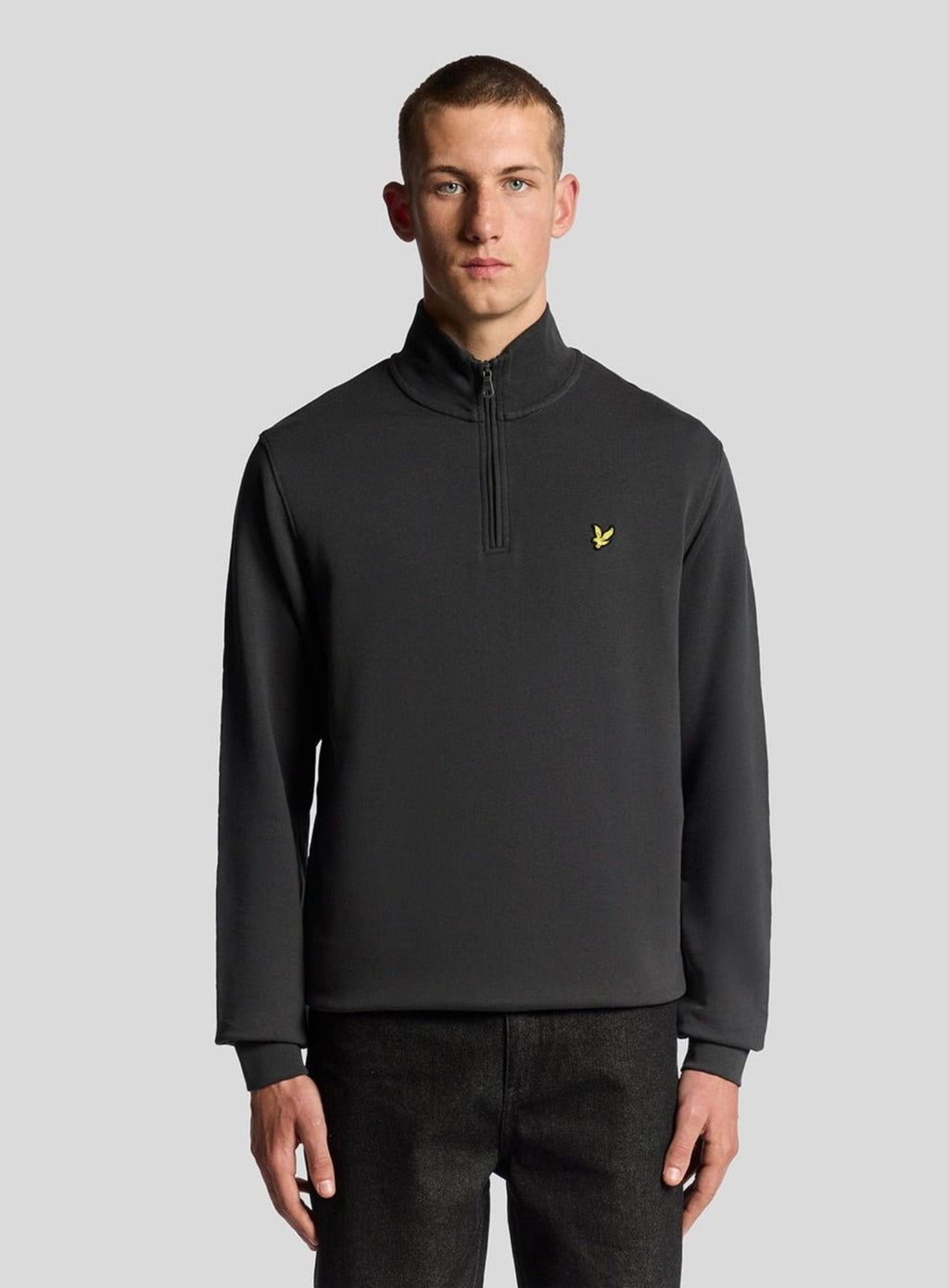 LYLE & SCOTT Loopback Quarter Zip Sweat Gunmetal