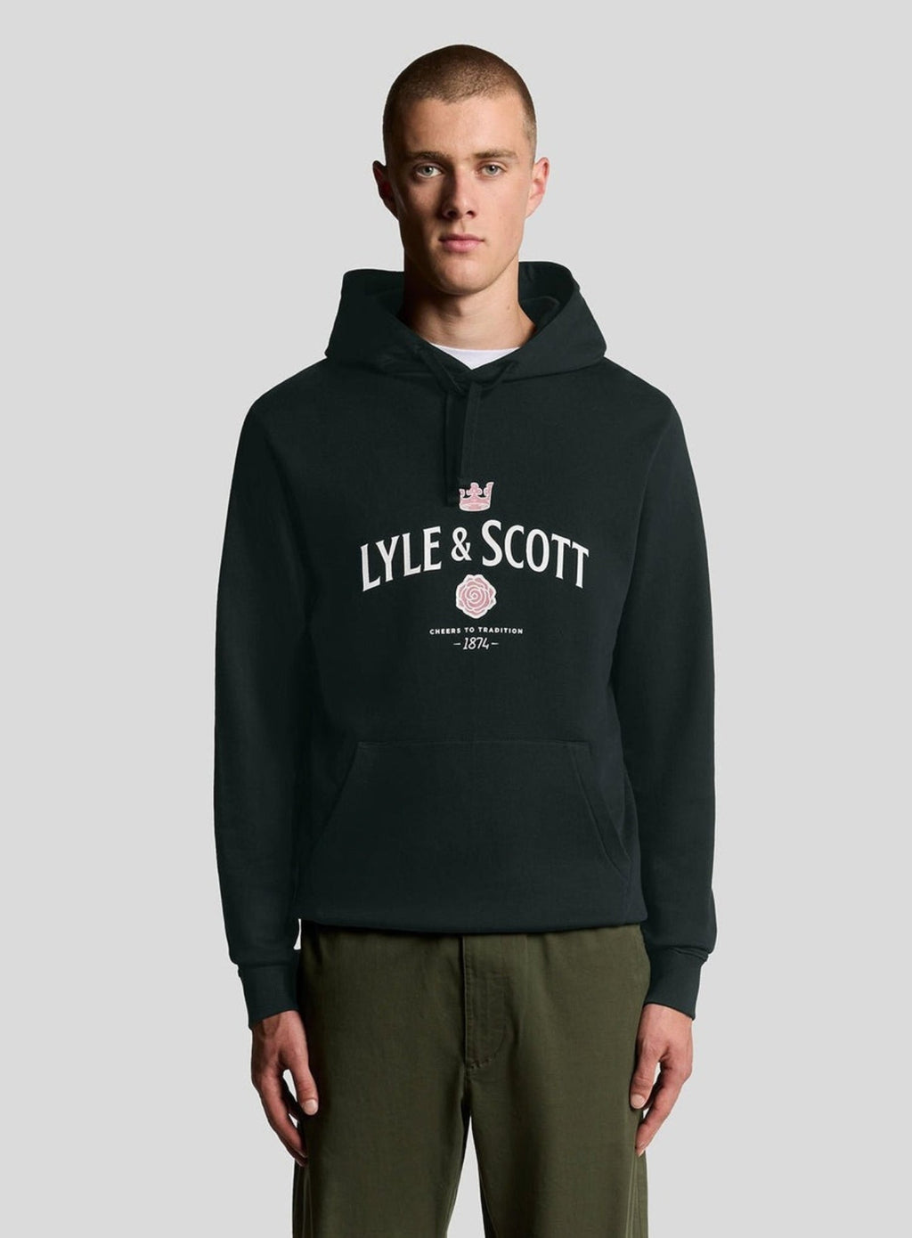 LYLE & SCOTT Cheers To Tradition Graphic Hoodie Dark Navy