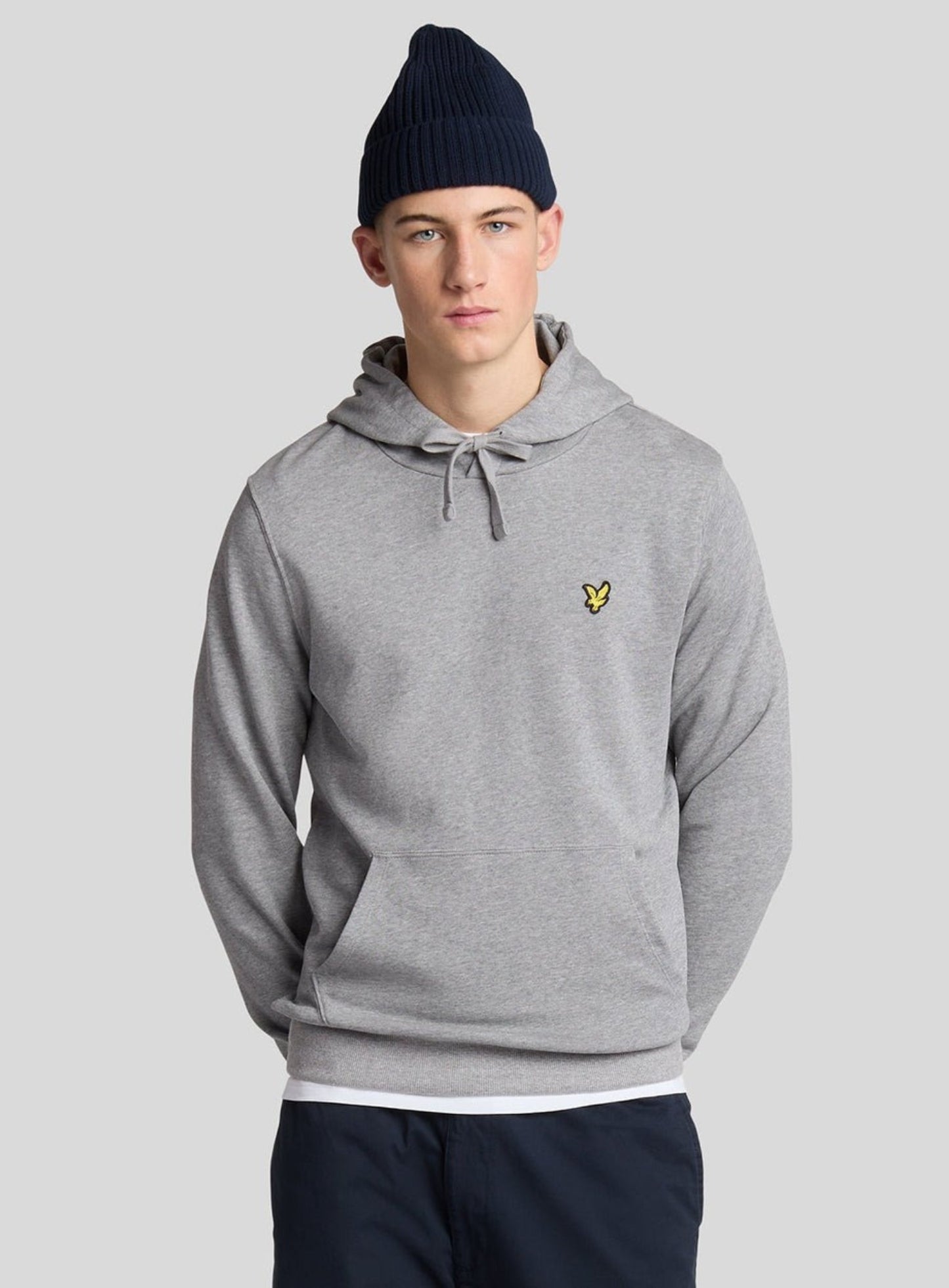 LYLE & SCOTT Pullover Hoodie Mid Grey Marl