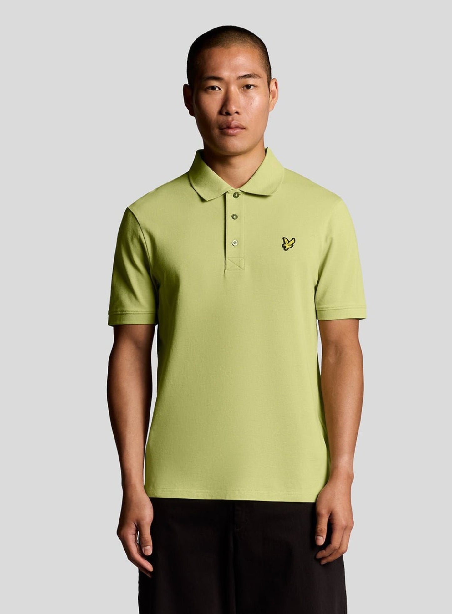 LYLE & SCOTT Plain Polo Shirt Pale Willow