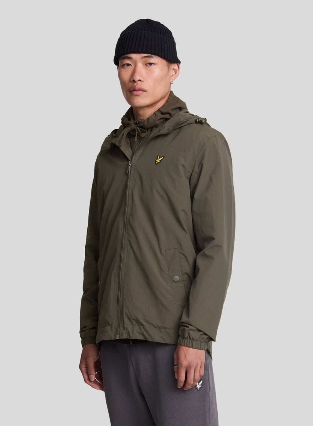LYLE & SCOTT Water Resistant Hooded Jacket Olive