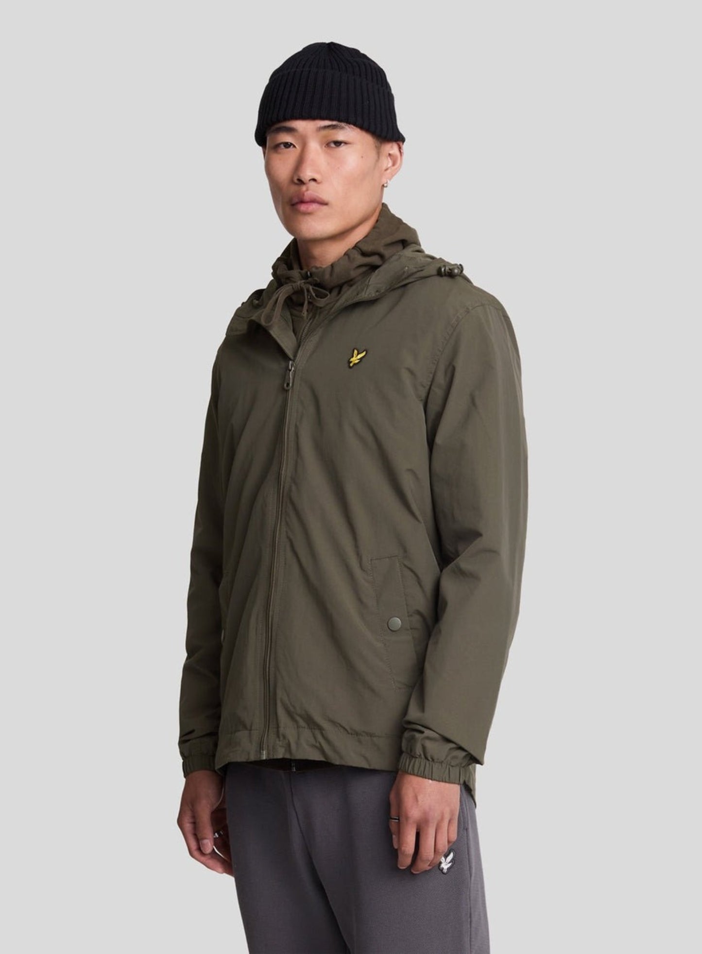 LYLE & SCOTT Water Resistant Hooded Jacket Olive