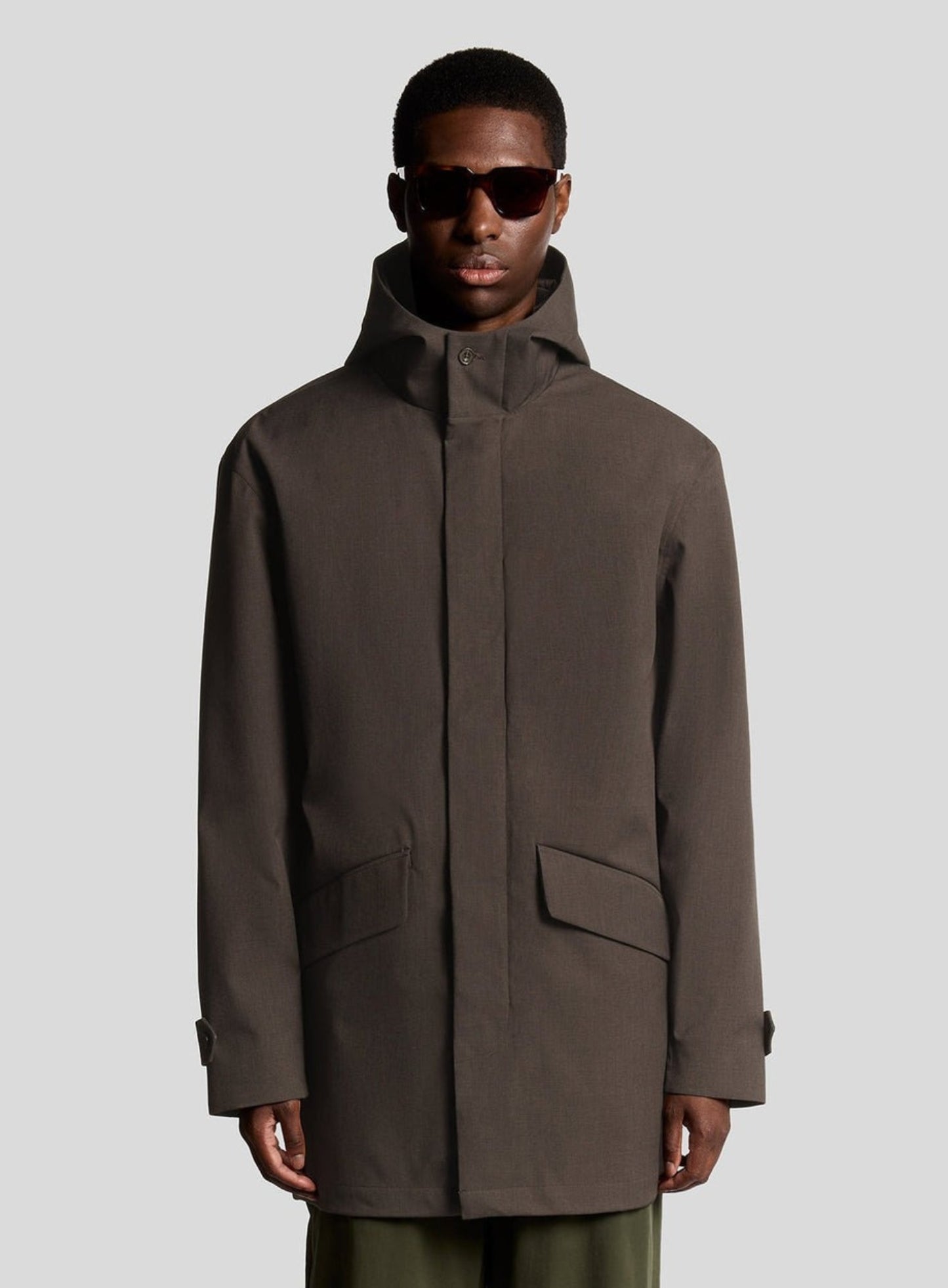 LYLE & SCOTT Waterproof Mac Raincoat Charcoal Marl