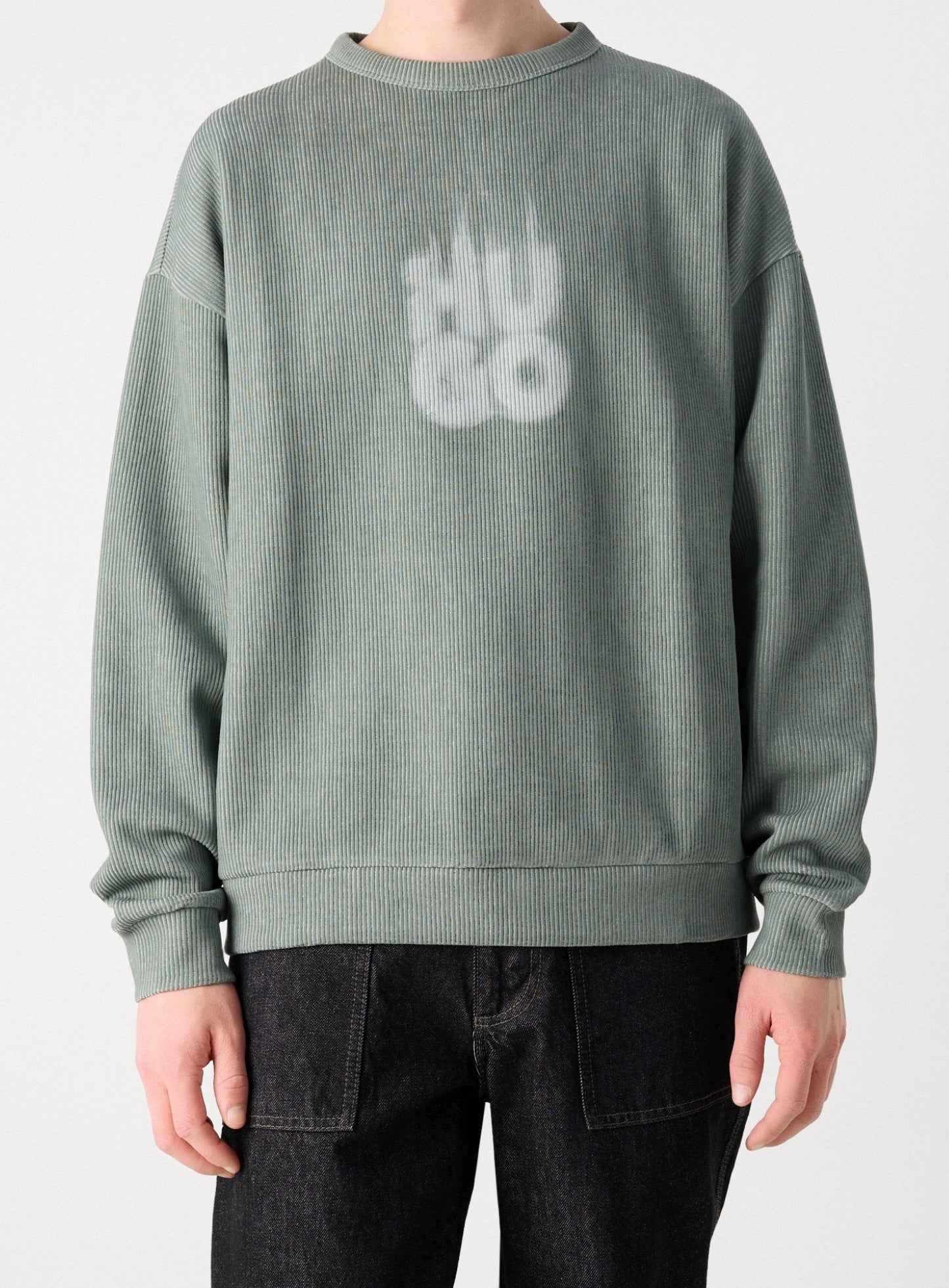 HUGO Dinkam Mens Crew Neck Sweatshirt Faded Green