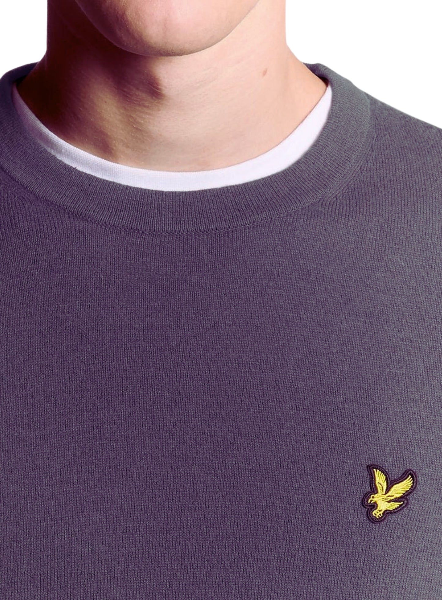 LYLE & SCOTT Cotton Merino Crew Neck Jumper Graystone