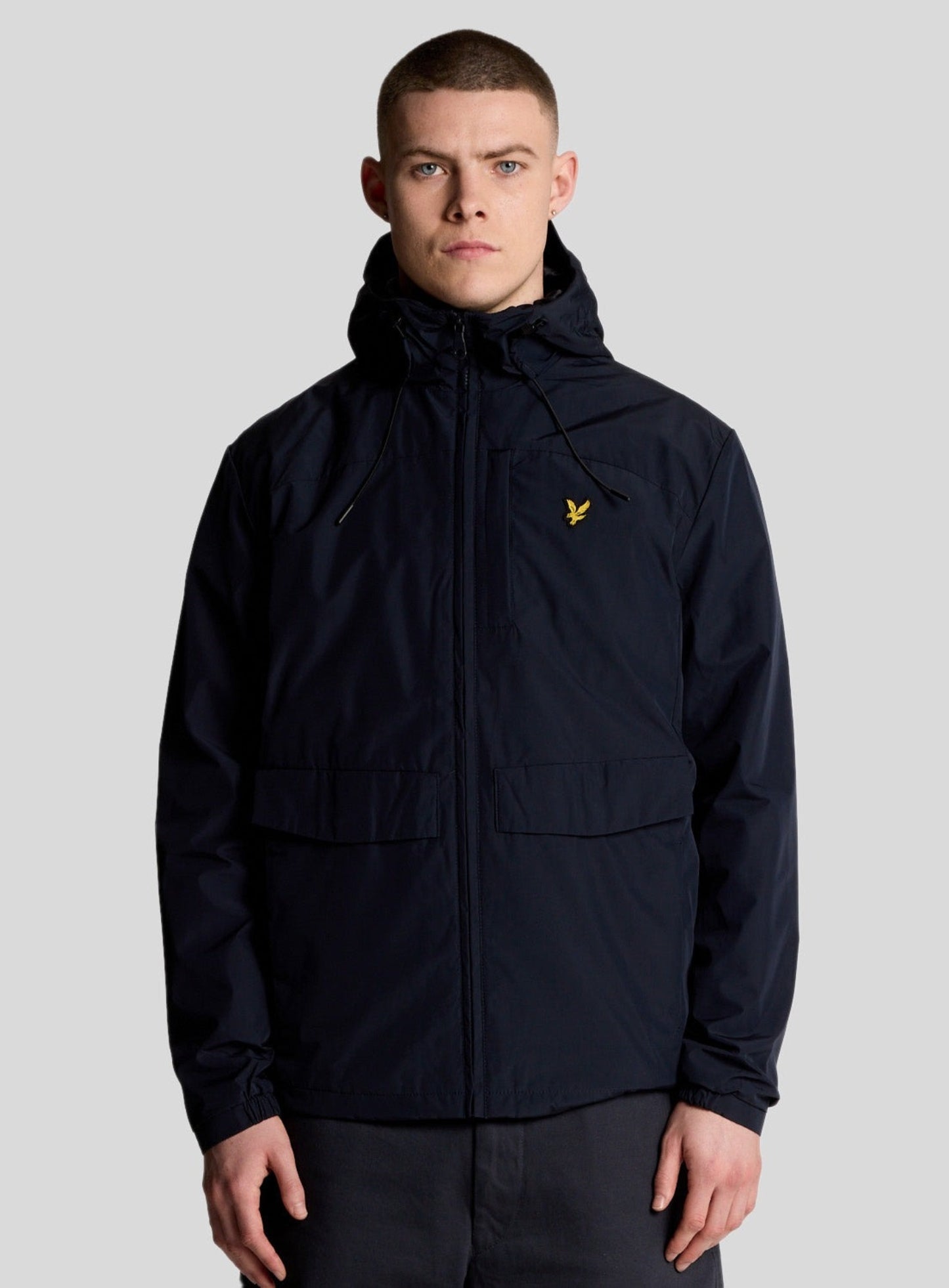 LYLE & SCOTT Lightweight Hooded Zip Through Jacket Dark Navy