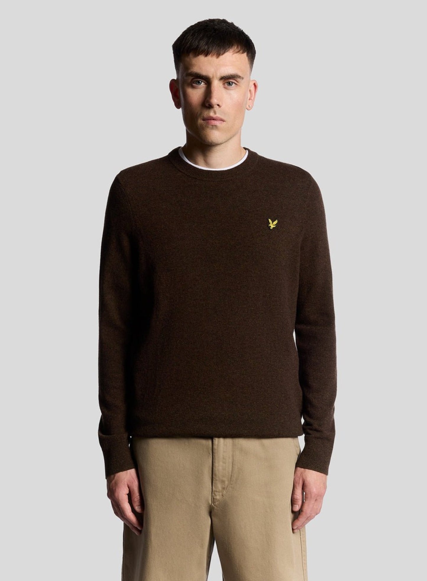 LYLE & SCOTT Cotton Merino Crew Neck Jumper Port