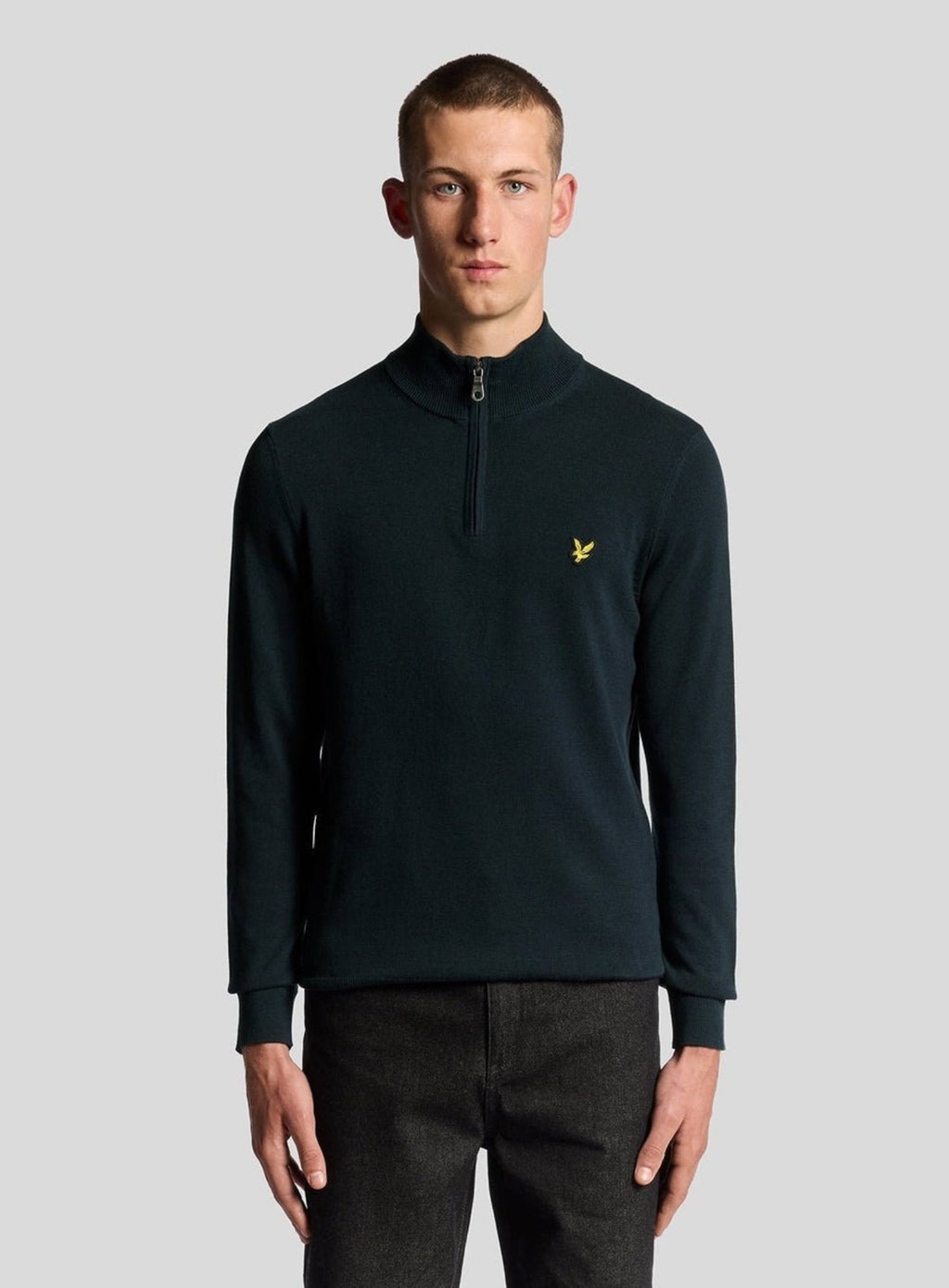 LYLE & SCOTT Cotton Merino Football Collar Jumper Dark Navy
