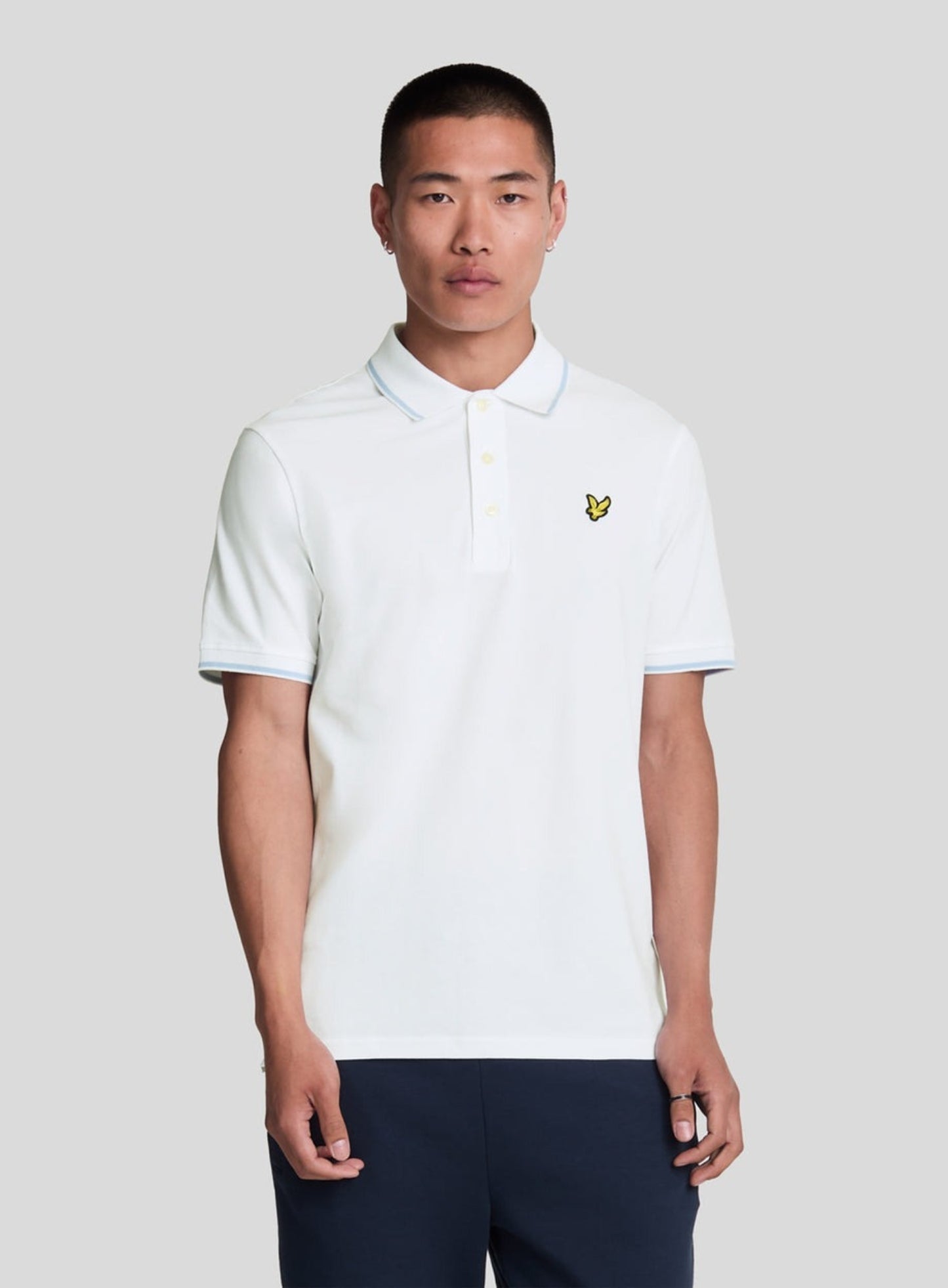 LYLE & SCOTT Tipped Polo Shirt White Light