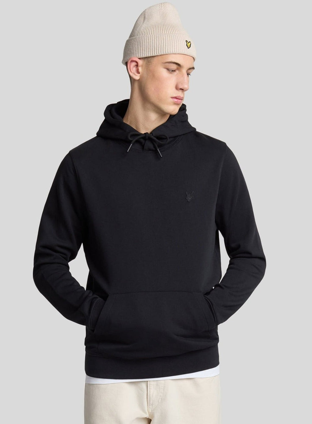 LYLE & SCOTT Superfine Cotton Loopback Hoodie Jet Black