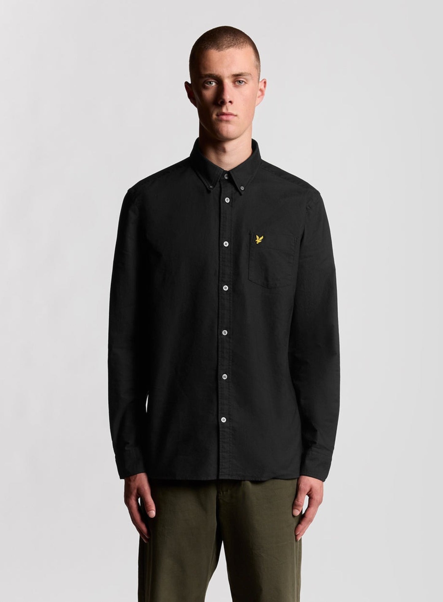 LYLE & SCOTT Plain Oxford Shirt Jet Black