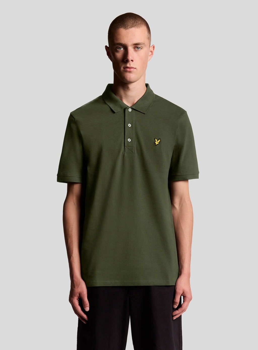LYLE & SCOTT Plain Polo Shirt Olive