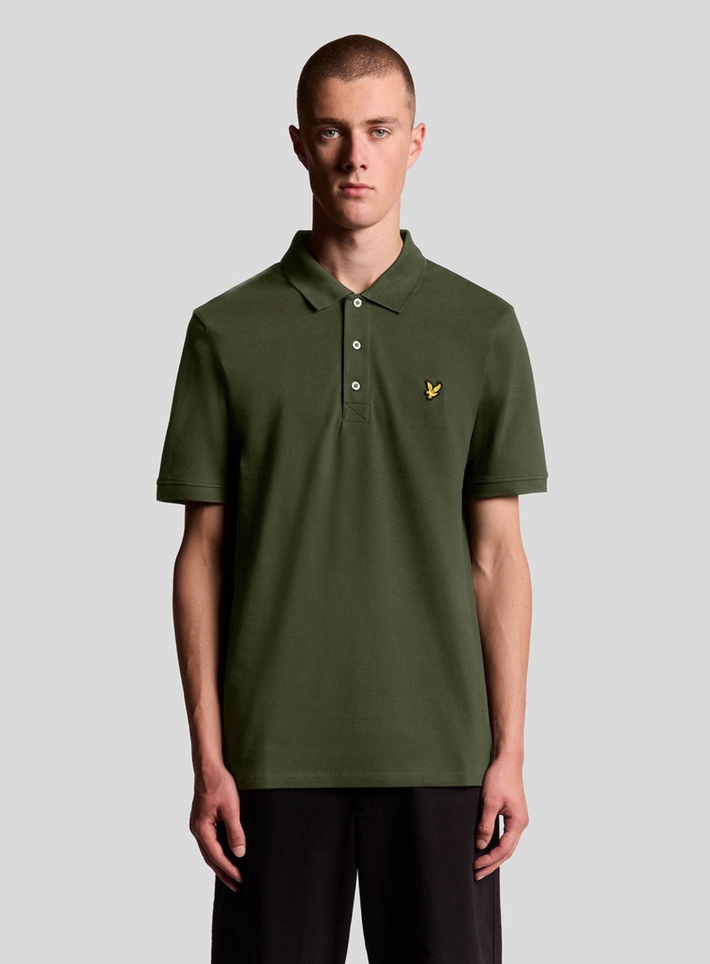 LYLE & SCOTT Plain Polo Shirt Olive