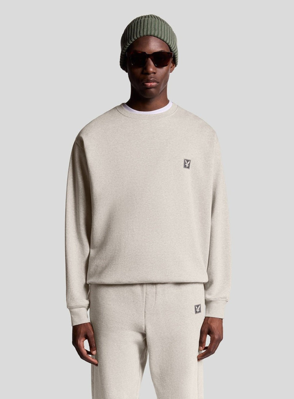 LYLE & SCOTT Loungewear Crew Neck Pullover Oatmeal Marl