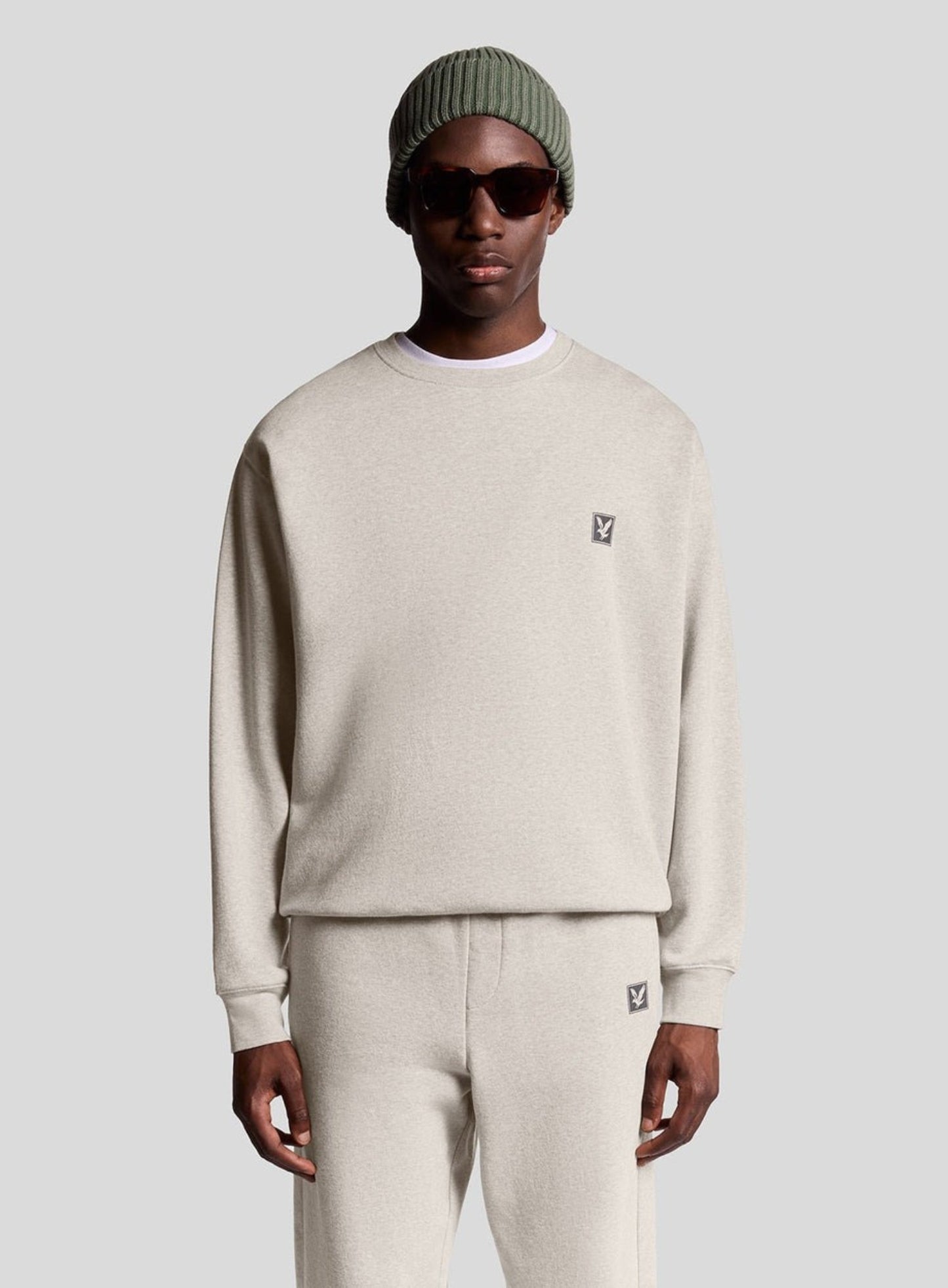LYLE & SCOTT Loungewear Crew Neck Pullover Oatmeal Marl