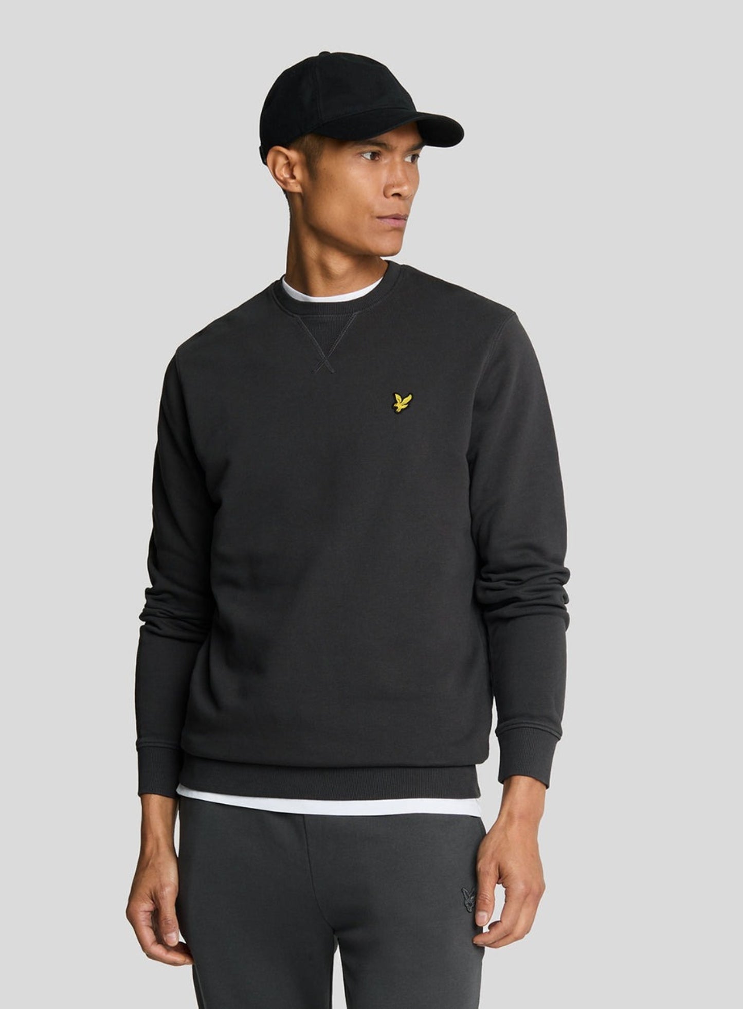 LYLE & SCOTT Cotton Crew Neck Sweatshirt Gunmetal