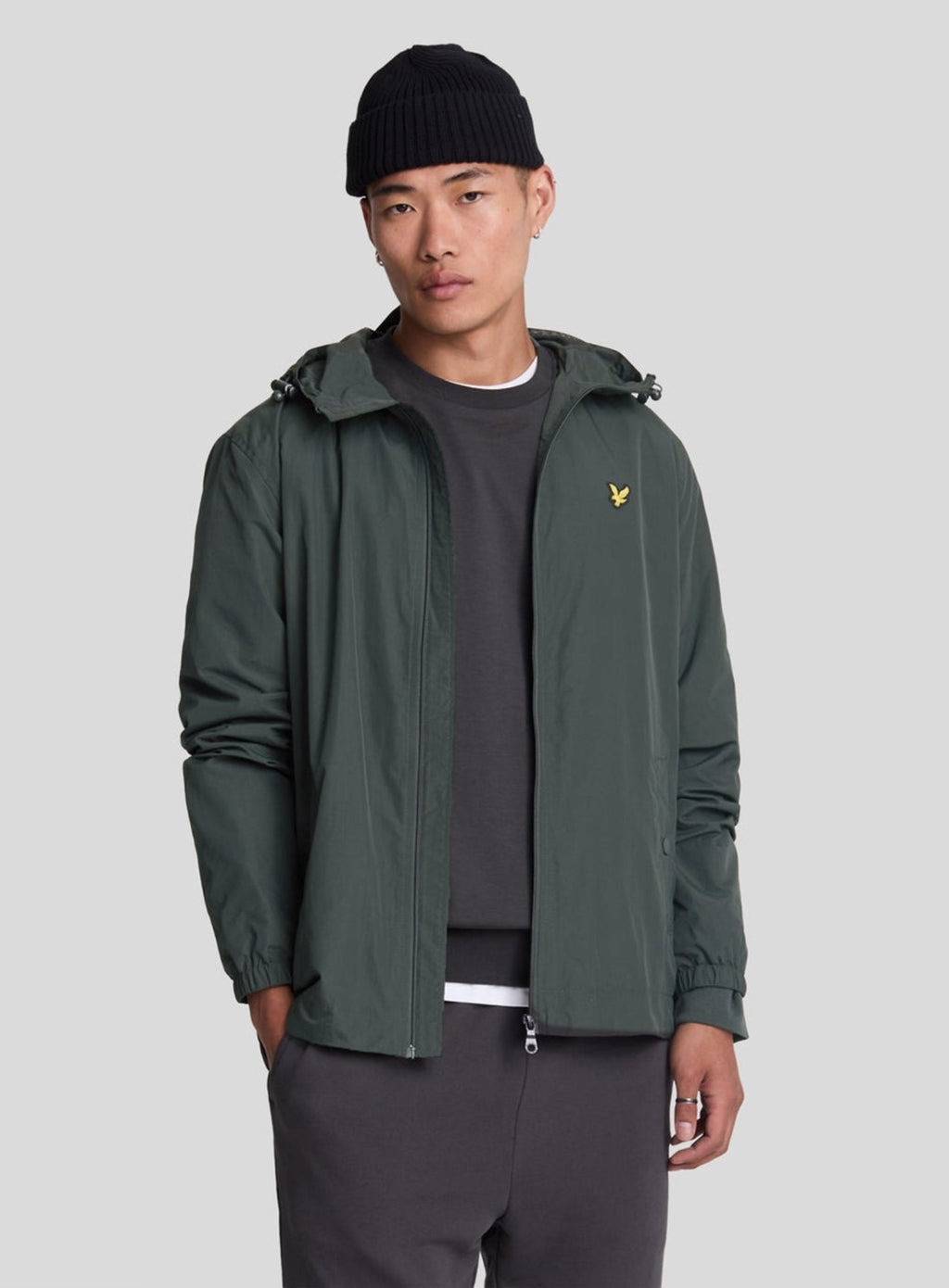 LYLE & SCOTT Water Resistant Hooded Jacket Gunmetal