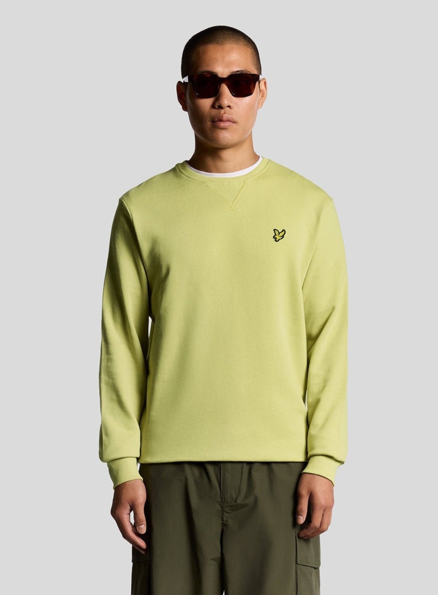 LYLE & SCOTT Cotton Crew Neck Sweatshirt Pale Willow