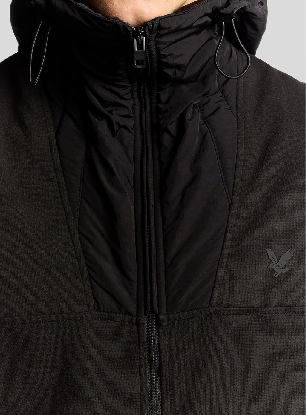 LYLE & SCOTT Panelled Hybrid Jacket Black Ice